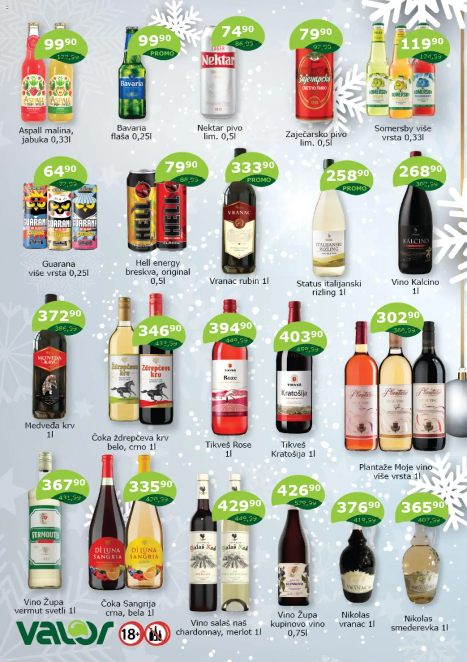 Valor katalog - važi od 16.12.2025 | Strana: 2 | Proizvode: Vranac, Hell, Somersby, Vino