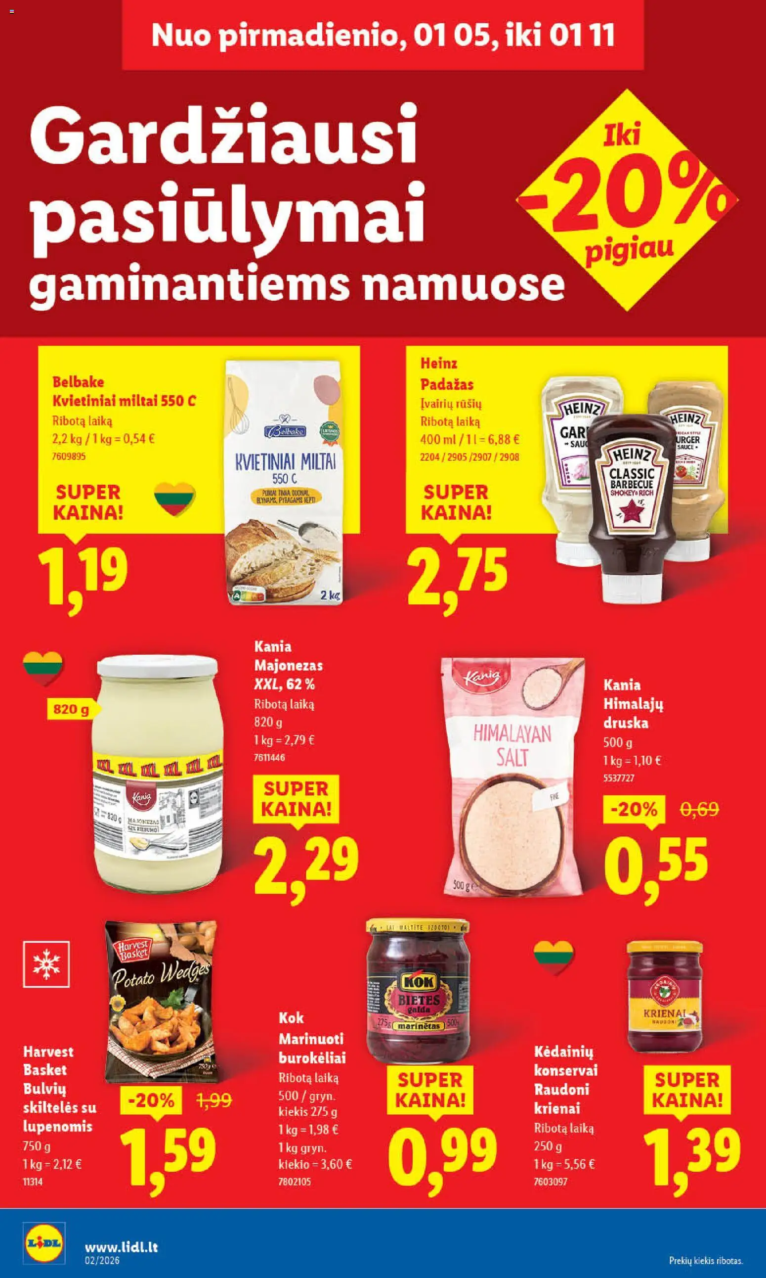 LIDL akcijos nuo 05.01.2026 | Puslapis: 14 | Prekių: Tyrė, Kremas, Mineralinis vanduo