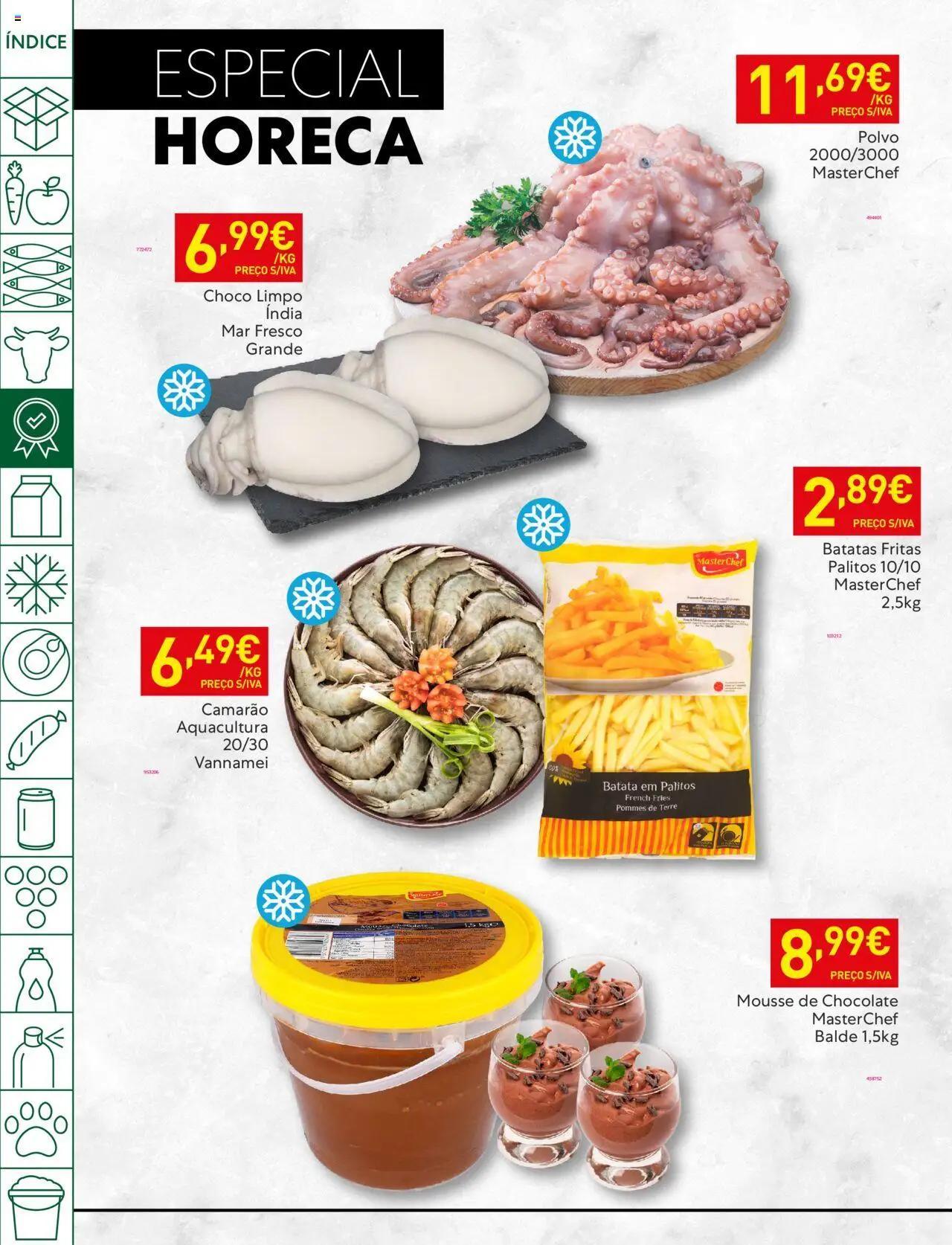 Recheio folheto │ válido de 12.08.2025 | Página: 14 | Produtos: Batata, Mousse de chocolate, Polvo, Chocolate