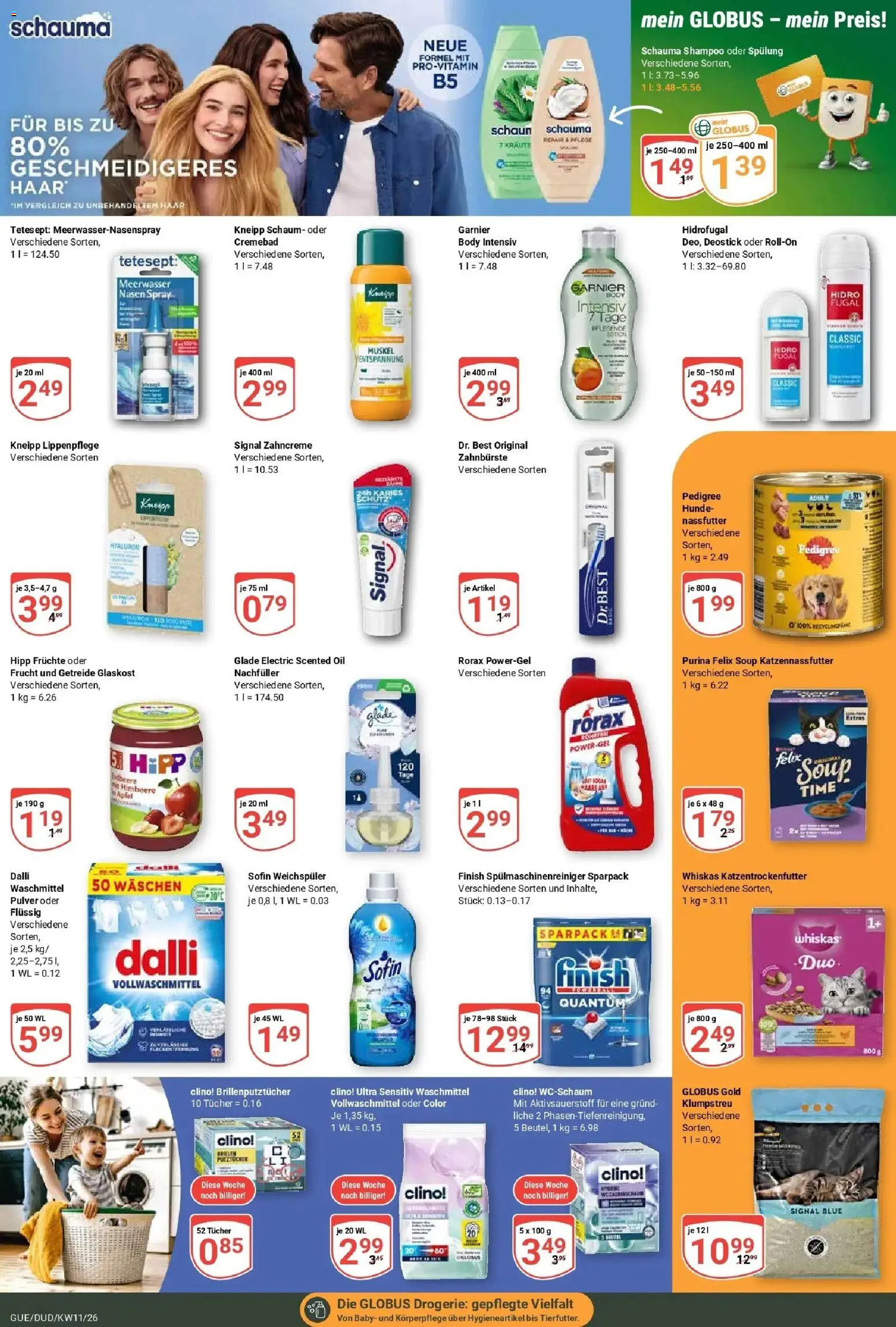 Globus prospekt Saarbrücken-Güdingen	 – gültig ab 09.03.2026 | Seite: 17 | Produkte: Finish, Spülung, Weichspüler, Waschmittel