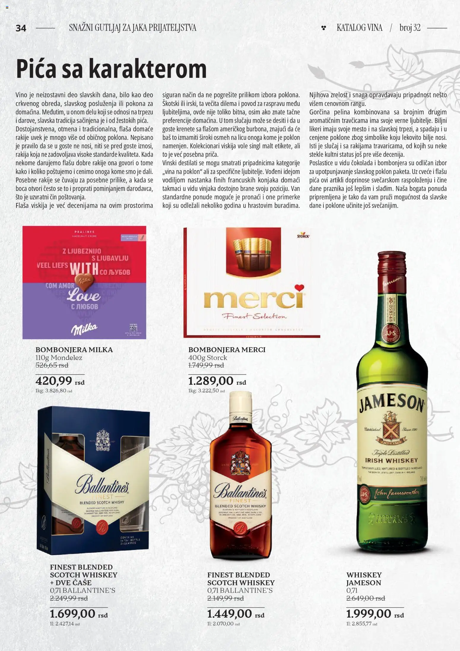 Idea katalog - važi od 23.10.2025 | Strana: 34 | Proizvode: Jameson, Čokolada, Pica, Cvece