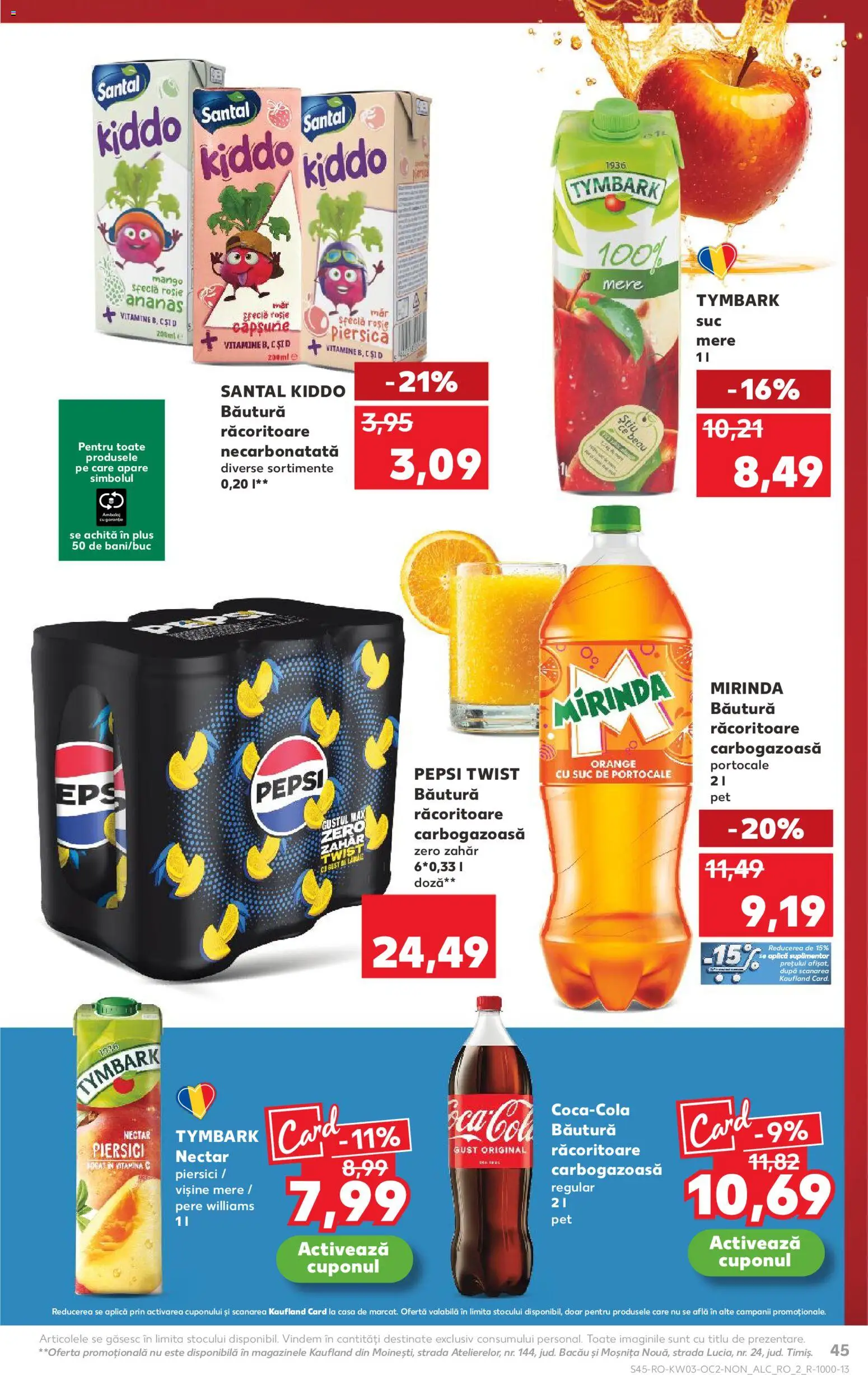 Noul catalog Kaufland – valabil de la 14.01.2026 | Pagină: 45 | Produse: Piersică, Mere, Portocale, Zahăr