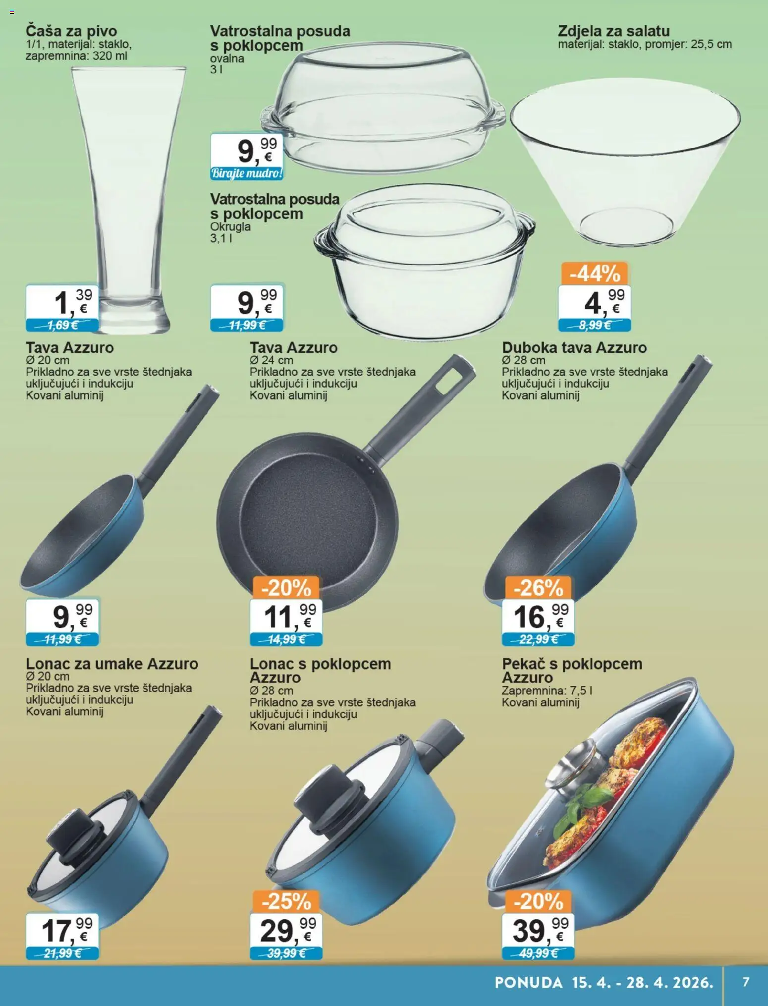 KTC katalog | vrijedi od 15.04.2026 | Stranica: 7 | Proizvodi: Pivo, Tava, Zdjela, Lonac