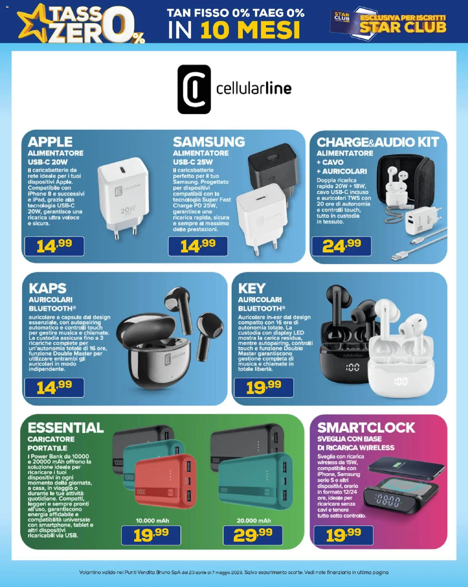 Volantino Euronics del 23.04.2026 | Pagina: 12 | Prodotti: Iphone, Power bank, Sveglia, Caricabatterie