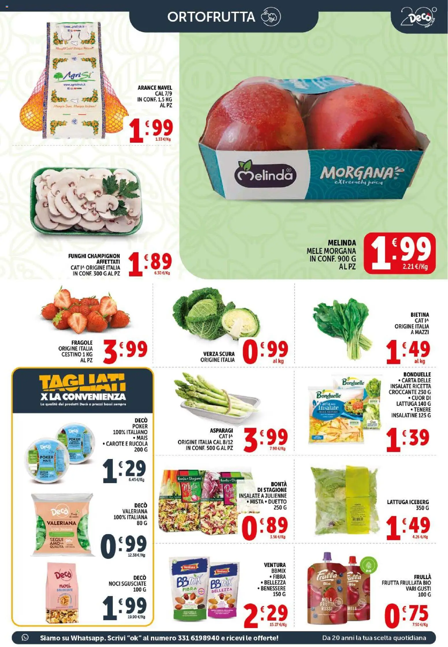Volantino Decò del 09.04.2026 | Pagina: 7 | Prodotti: Mele, Frutta, Funghi, Cestino