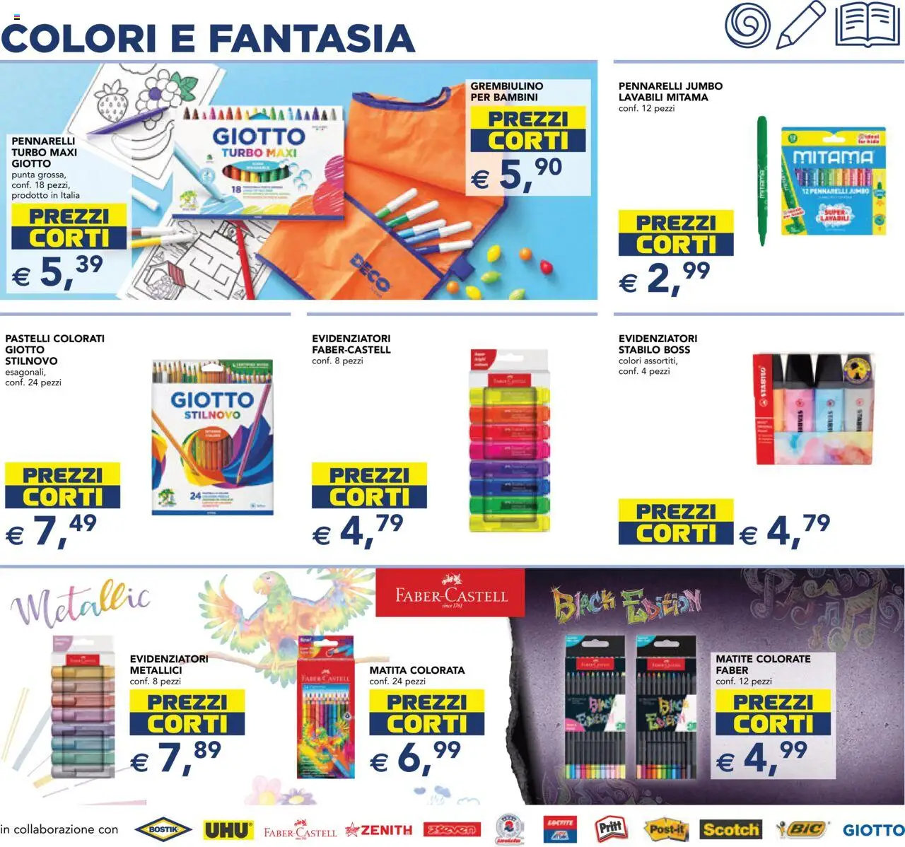 Volantino Esselunga S del 25.08.2025 | Pagina: 8 | Prodotti: Matite colorate, Pennarelli, Pastelli
