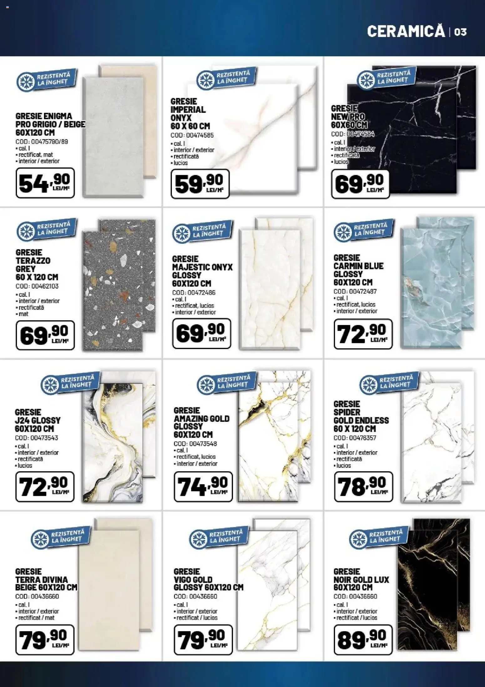 Noul catalog Ambient – valabil de la 16.04.2026 | Pagină: 3 | Produse: Gresie