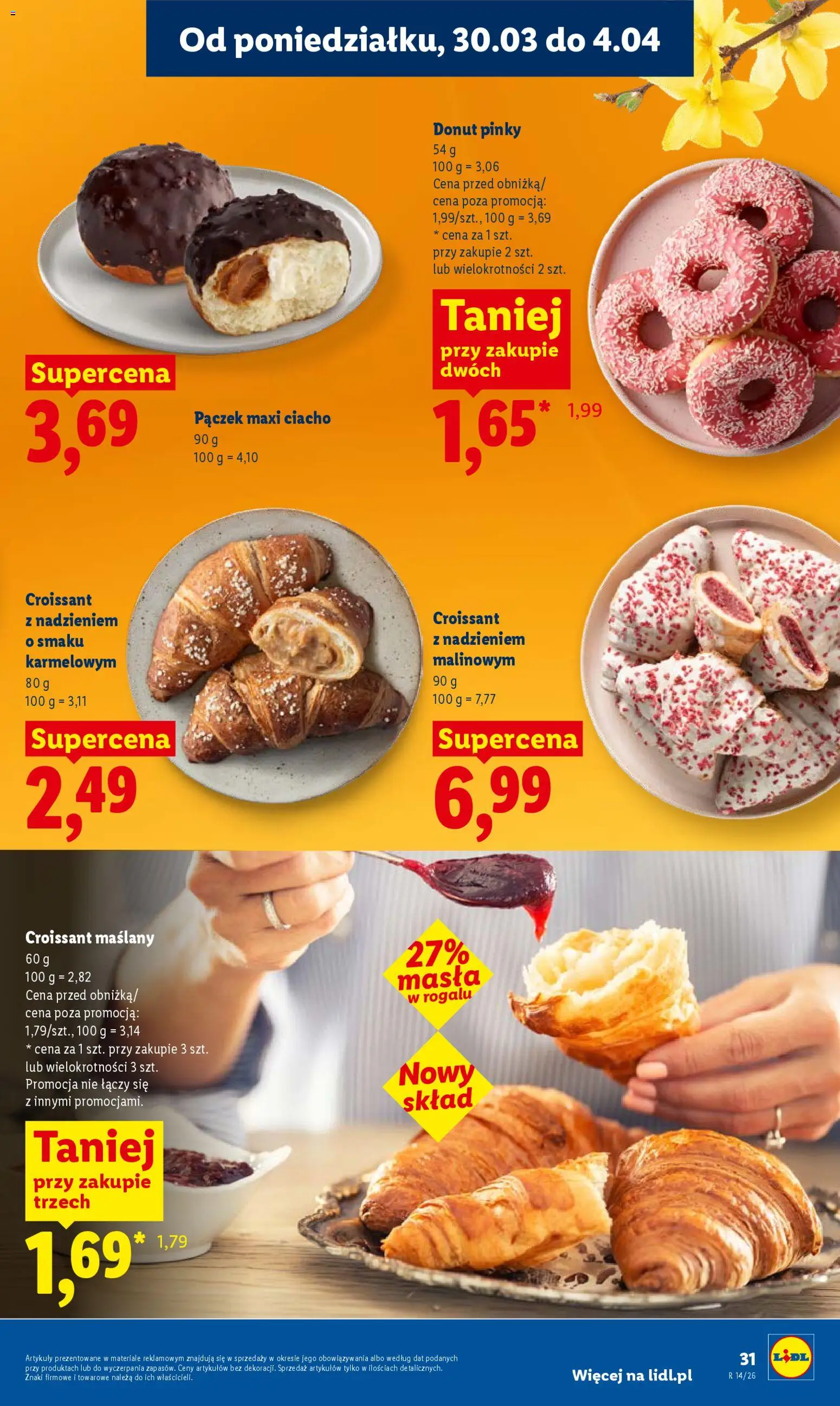 Lidl Polsko leták od 30.03.2026 | Strana: 31 | Produkty: Donut, Croissant