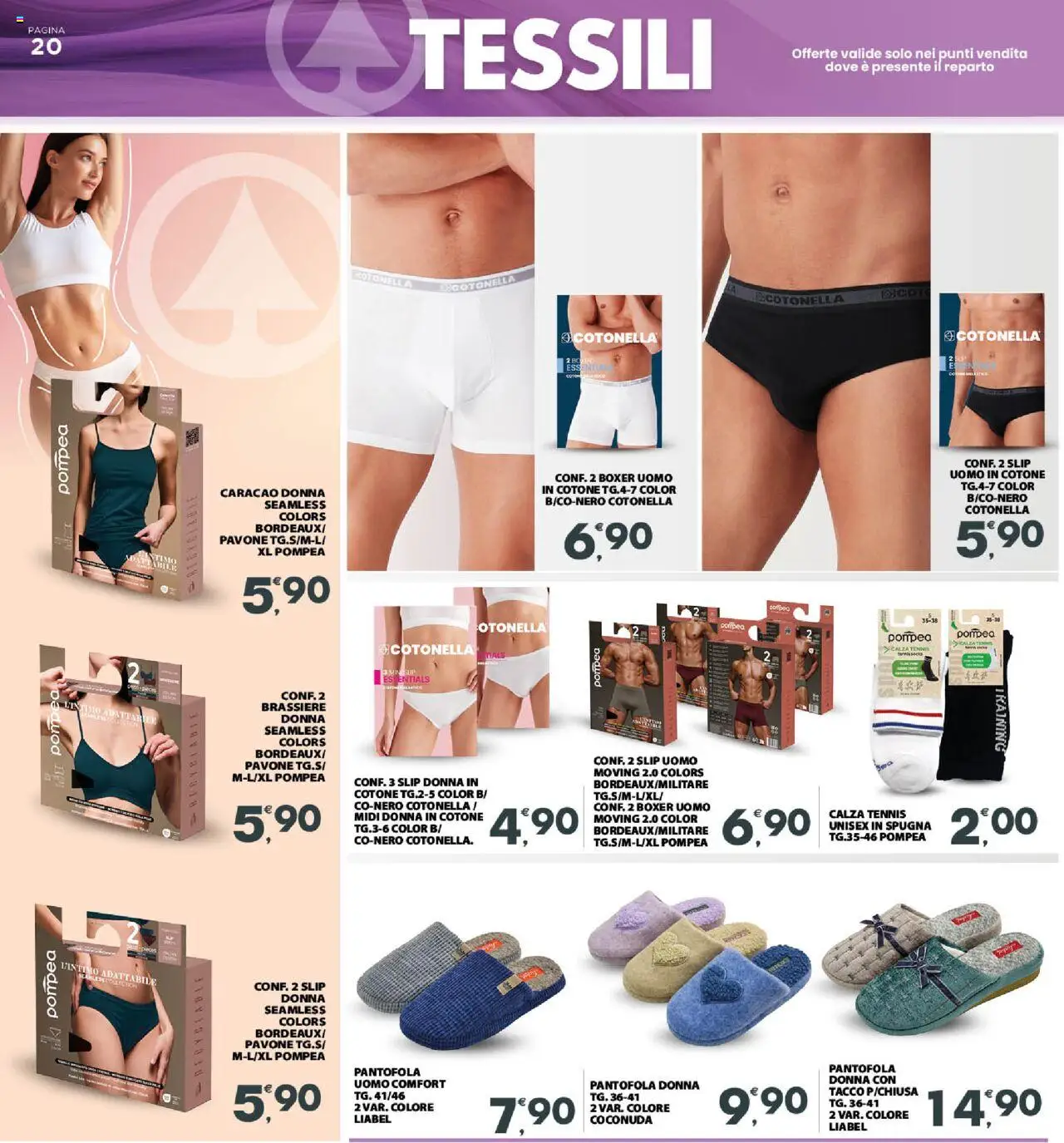 Volantino Eurospar del 29.09.2025 | Pagina: 20 | Prodotti: Spugna, Slip, Boxer