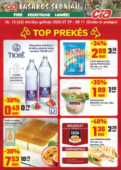 ČIA MARKET leidinių peržiūra, galiojančių nuo 29.07.2025