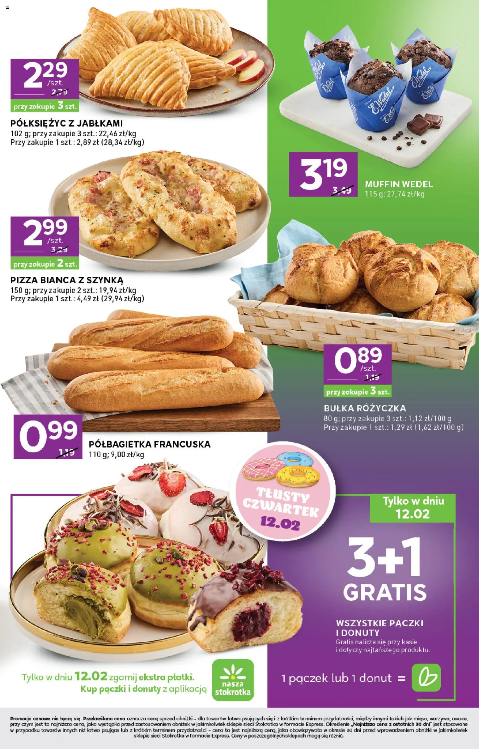 Stokrotka Gazetka - Express od 12.02.2026 | Strona: 3 | Produkty: Stokrotka, Pączki, Bułka, Donut