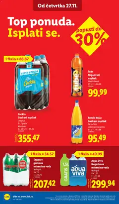 Lidl Black Friday  - pregled Lidl kataloga - važi od 27.11.2025 | Strana: 32 | Proizvode: Voda, Mineralna voda