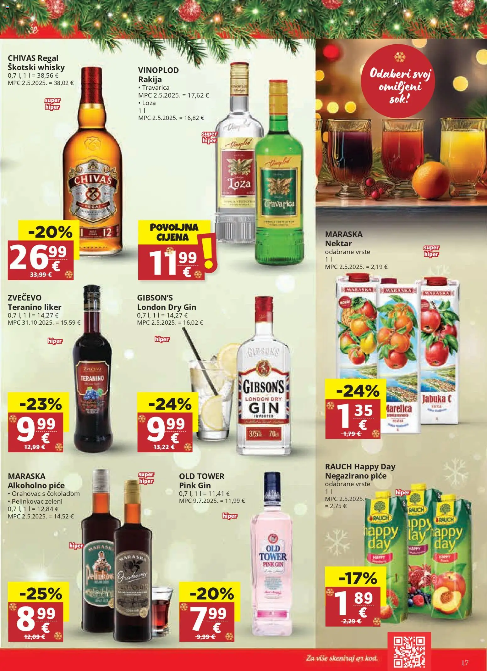 Ultra Gros katalog | vrijedi od 10.12.2025 | Stranica: 17 | Proizvodi: Pelinkovac, Gin, Liker, Teranino