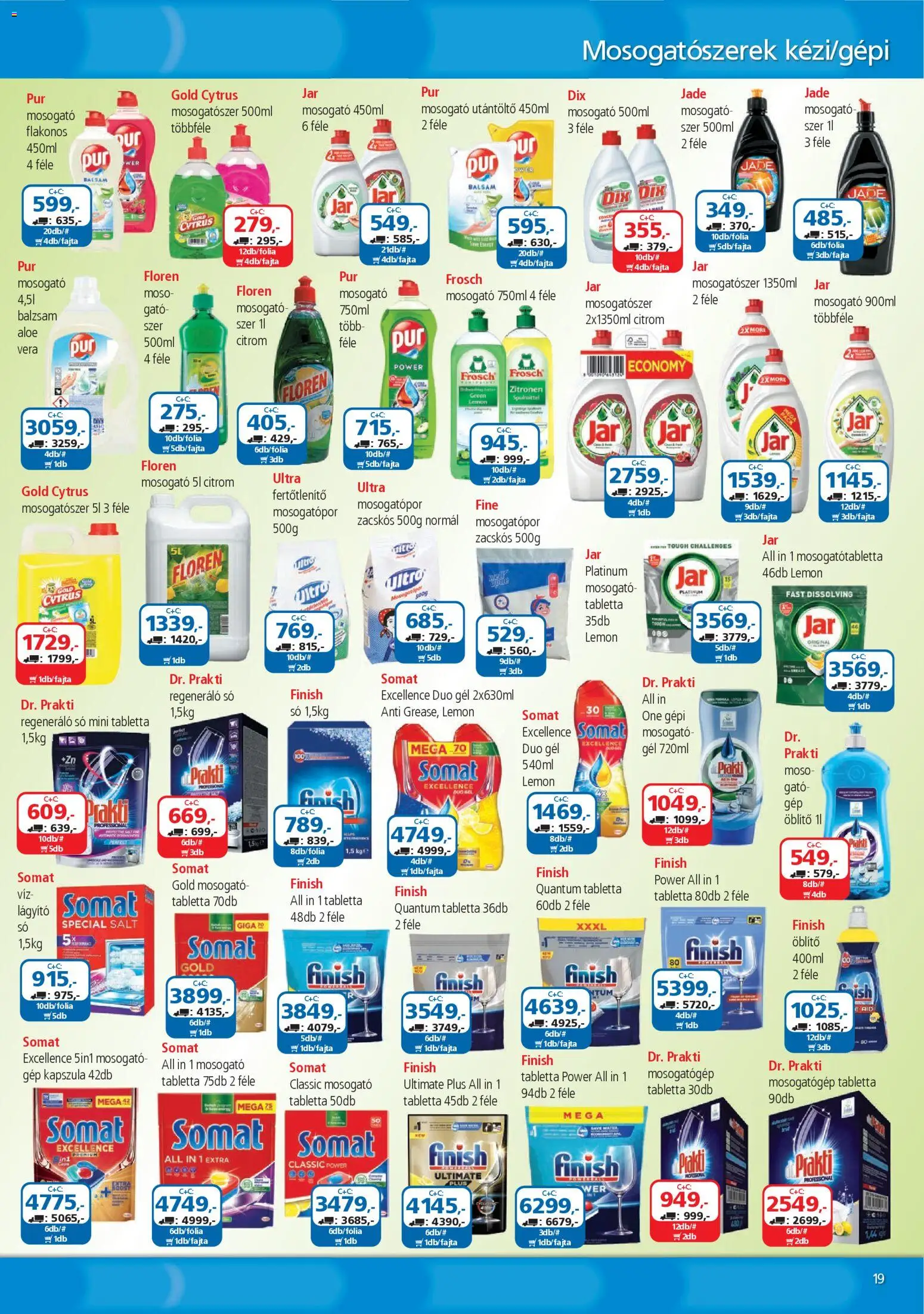 ÁRKLUB akciós ujság - amely érvényes a következő dátumtól: 01.11.2025 | Oldal: 19 | Termékek: Mosogatógép, Mosogatószer, Só, Citrom