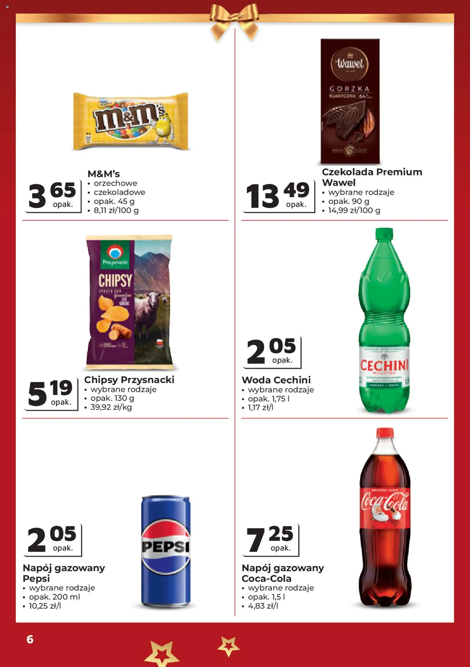 Odido Gazetka - Wybrane produkty od 17.12.2025 | Strona: 6 | Produkty: Chipsy, Coca cola, Czekolada, Woda