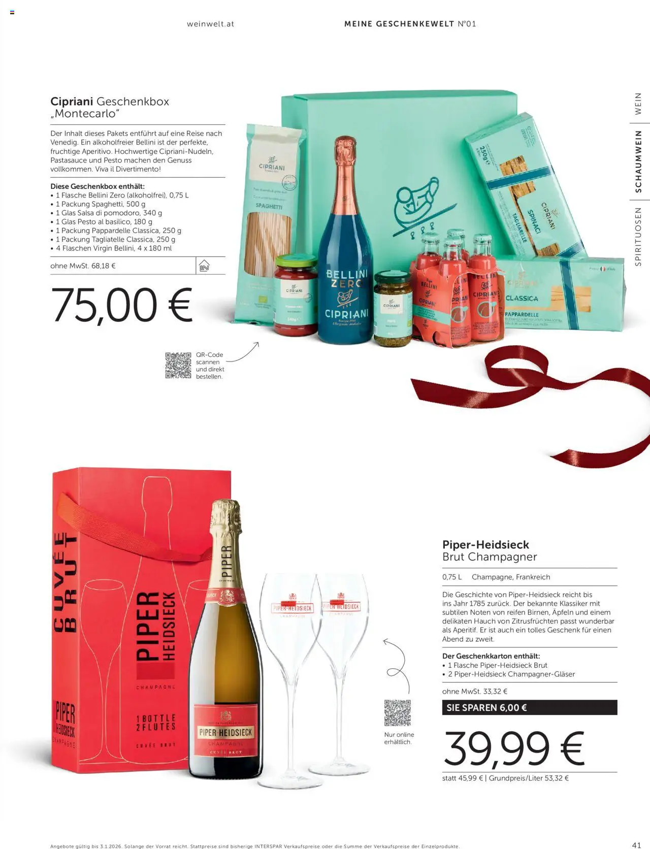 Interspar Geschenkewelt  gültig ab 08.10.2025 | Seite: 41 | Produkte: Hajdina liszt, Wein