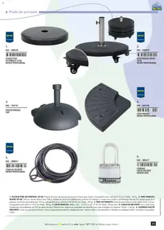  | Page: 33 | Produits: Câble, Poids, Parasol, Pied de parasol