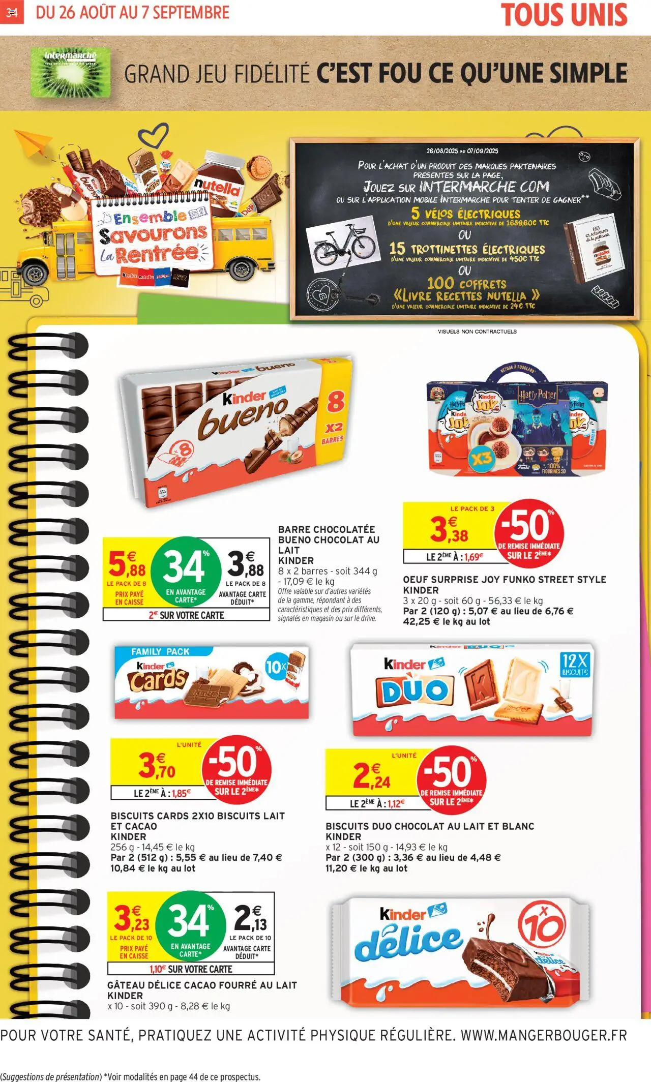  | Page: 34 | Produits: Kinder Bueno, Nutella, Livre, Biscuits