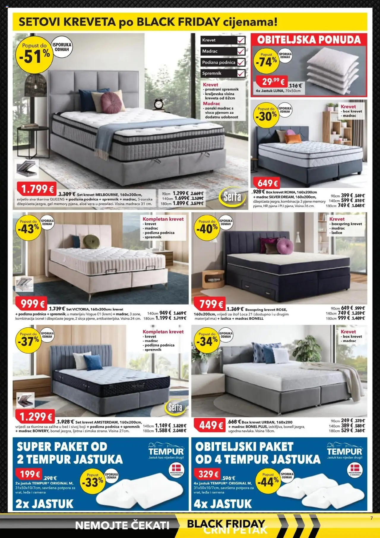 Harvey Norman katalog | vrijedi od 16.10.2025 | Stranica: 7 | Proizvodi: Krevet, Madrac, Jastuk, Ladice