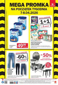 Pogląd oferty "Selgros cash&carry gazetka - Mega Promka" - ważna od 30.03.2026 | Strona: 2 | Produkty: Spodnie, Pampers, Mleko Bebilon, Mleko