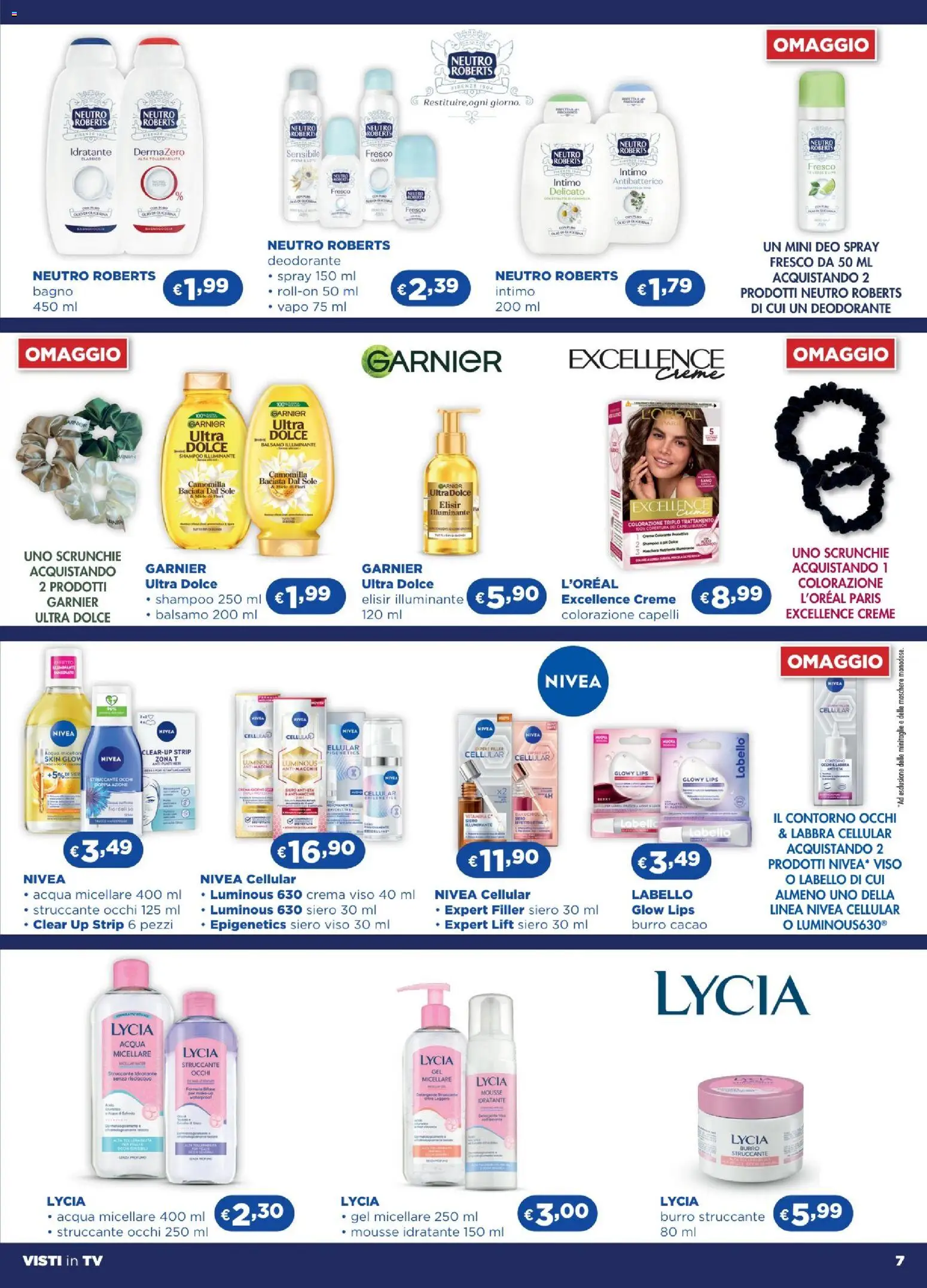 Volantino Acqua e Sapone del 05.02.2026 | Pagina: 7 | Prodotti: Shampoo, Struccante, Acqua, Cacao