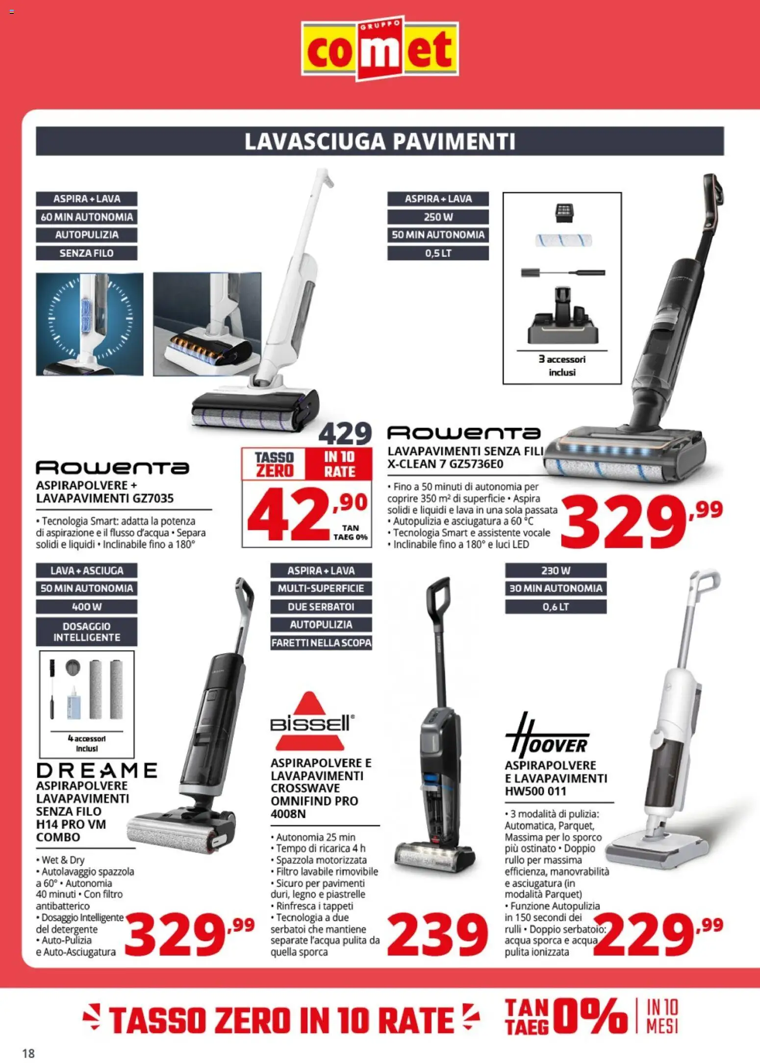 Volantino Comet del 13.04.2026 | Pagina: 18 | Prodotti: Rullo, Detergente, Piastrelle, Scopa