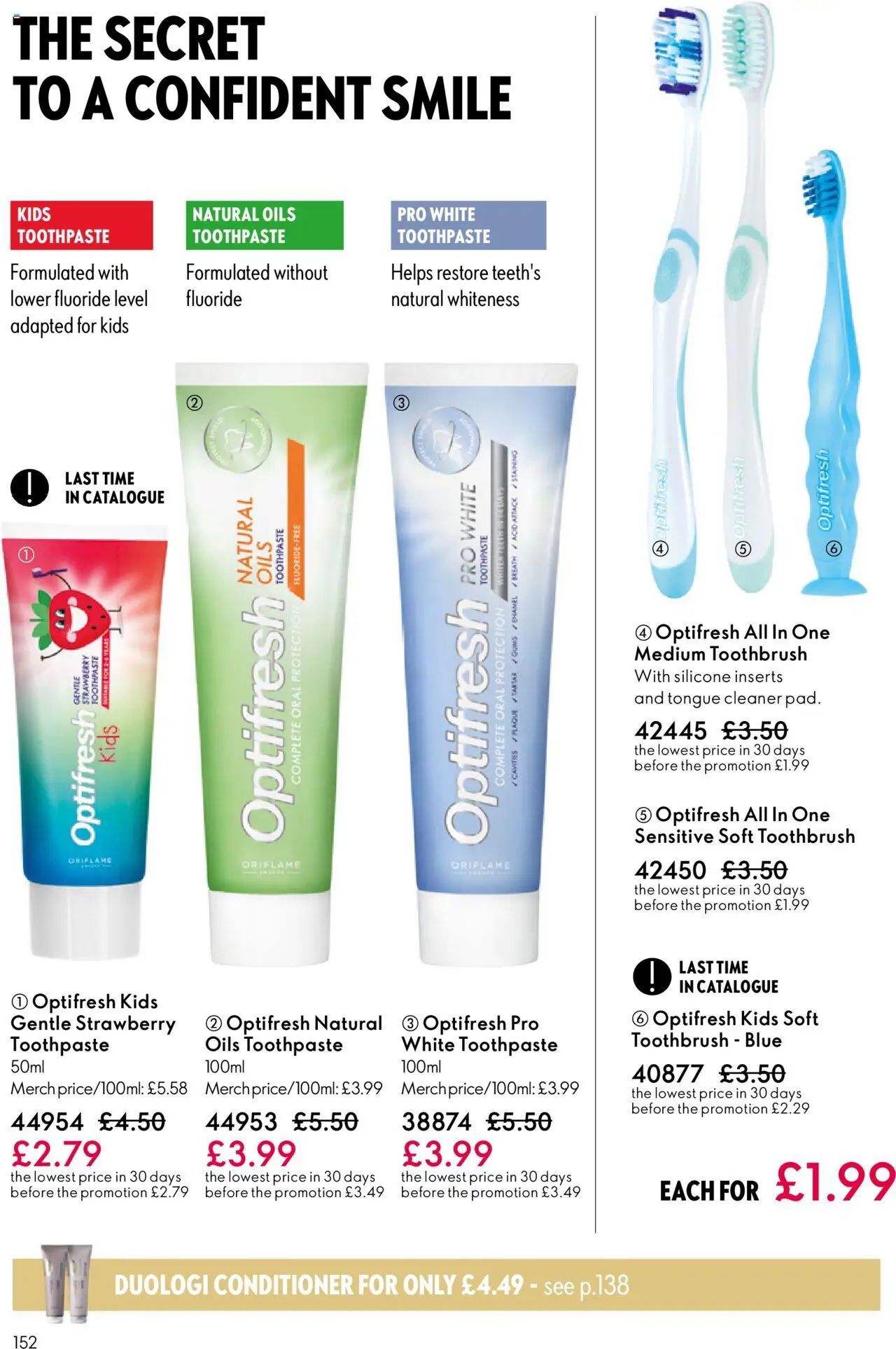 {H1} | Page: 152 | Products: Conditioner, Toothpaste, Strawberry