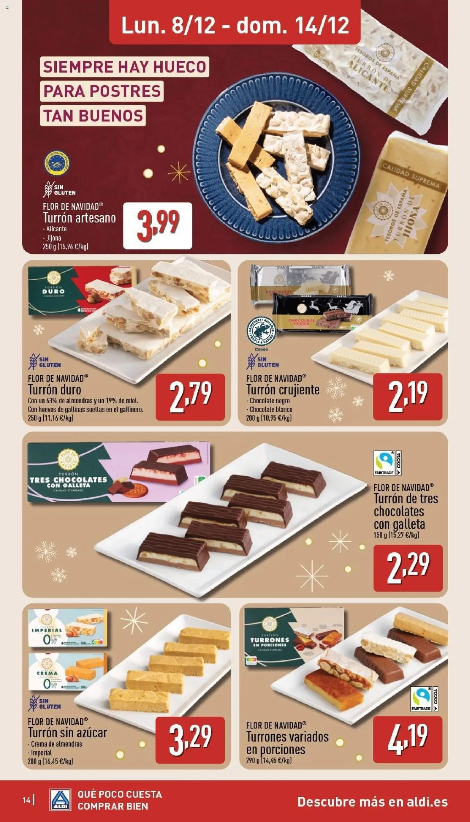 Aldi folleto Canarias │ válido desde el 08.12.2025 | Página: 14 | Productos: Huevos, Chocolate, Crema, Φρυγανιές σικάλεως