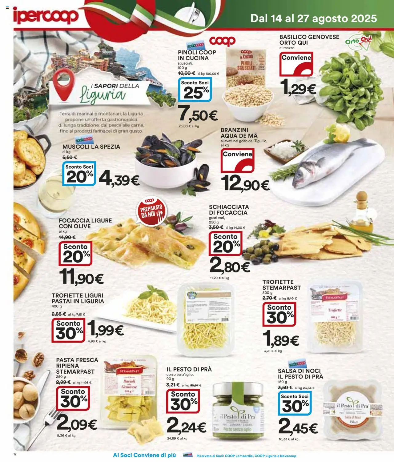 Volantino Ipercoop del 14.08.2025 | Pagina: 12 | Prodotti: Salsa, Noci, Basilico, Terra