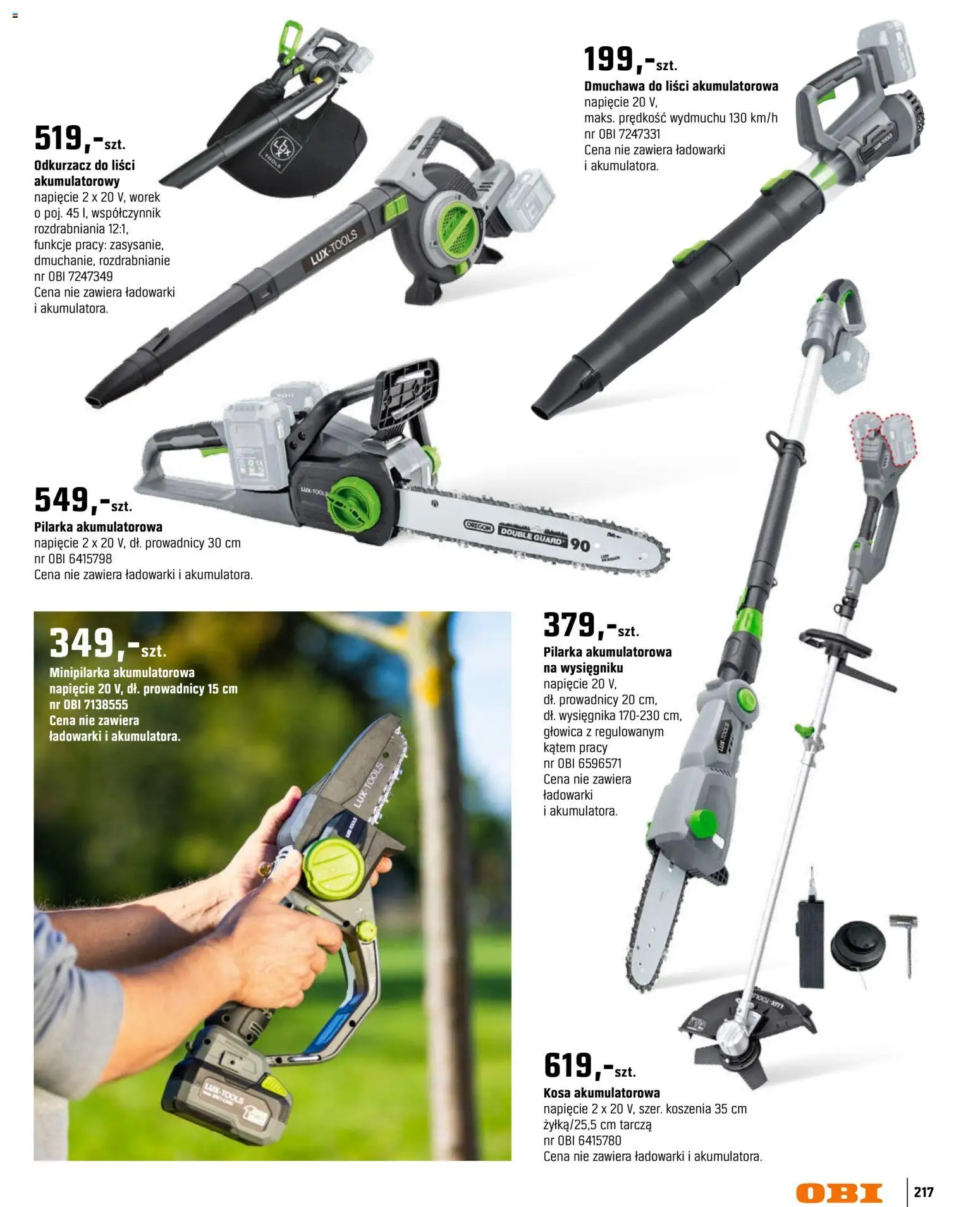 OBI gazetka - Ogród od 11.03.2026 | Strona: 217 | Produkty: Odkurzacz