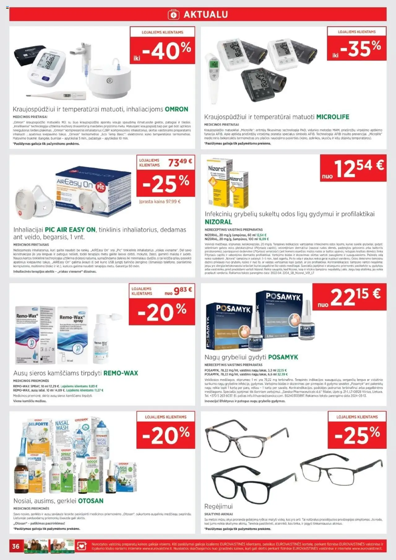 EUROVAISTINĖ akcijos nuo 01.10.2025 | Puslapis: 36 | Prekių: USB, Akiniai, Termometras
