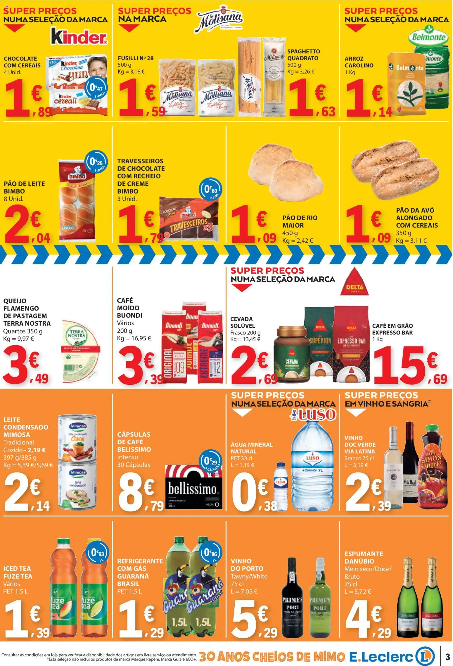 E.Leclerc Catálogo Fim de Semana │ válido de 24.10.2025 | Página: 3 | Produtos: Agua, Espumante, Arroz, Cereais
