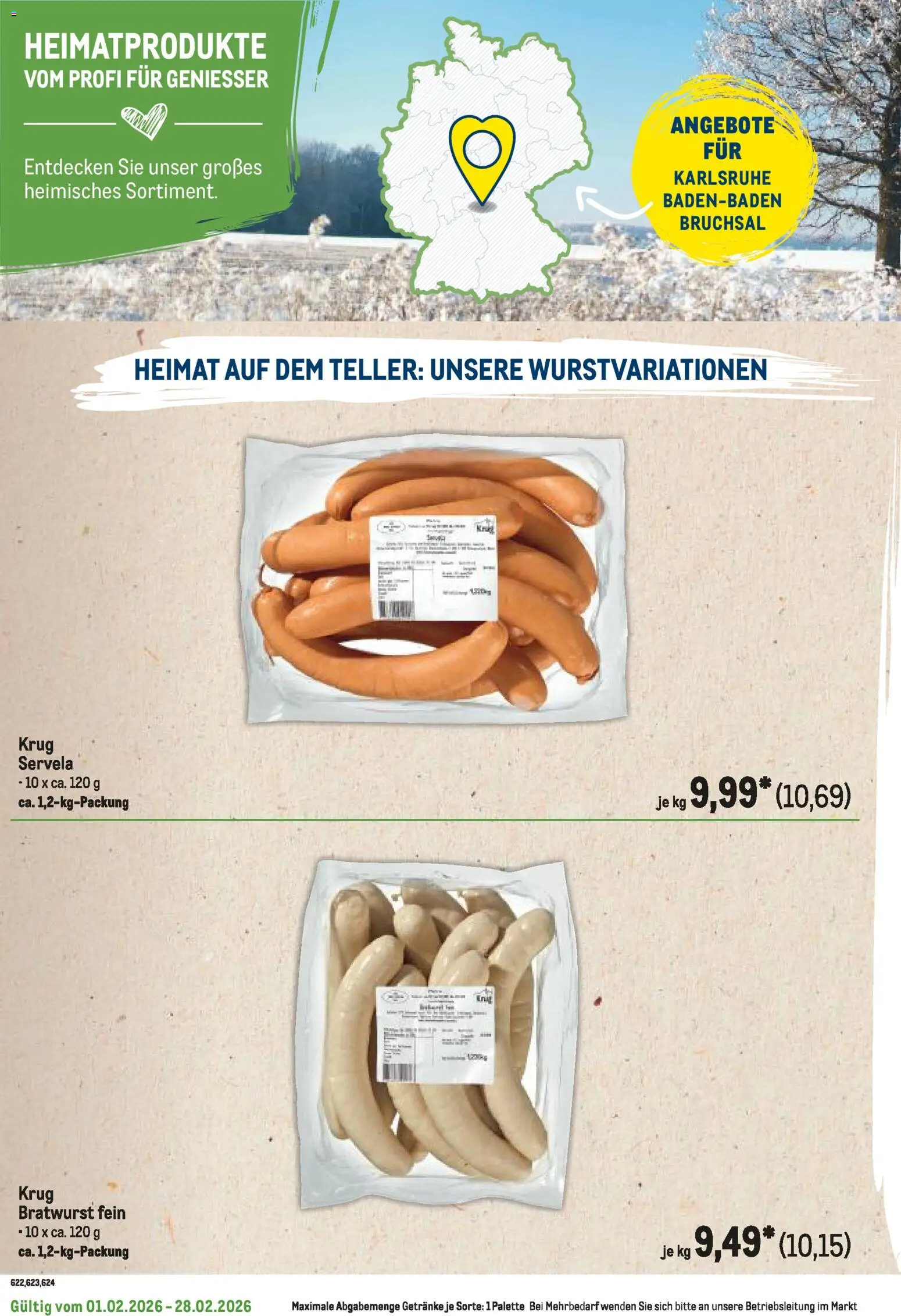 Metro Regionaler Flyer – gültig ab 01.02.2026 | Seite: 90 | Produkte: Bratwurst