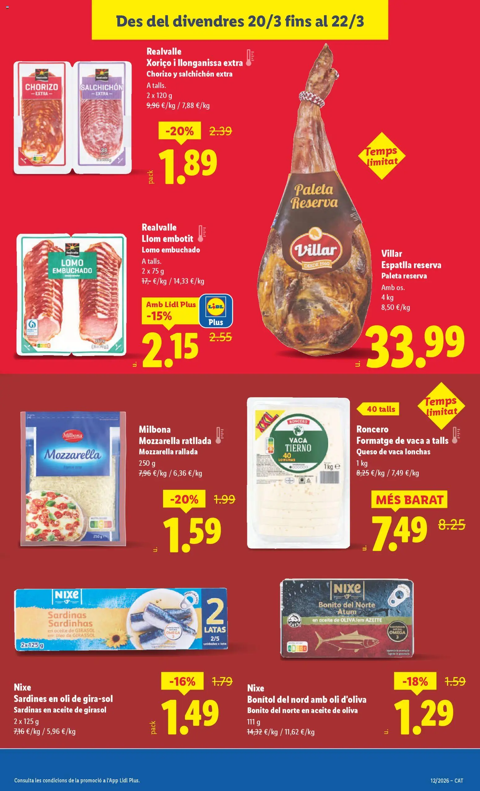 Lidl folleto │ válido desde el 16.03.2026 | Página: 29 | Productos: Queso de vaca, Queso, Aceite de oliva, Aceite de girasol