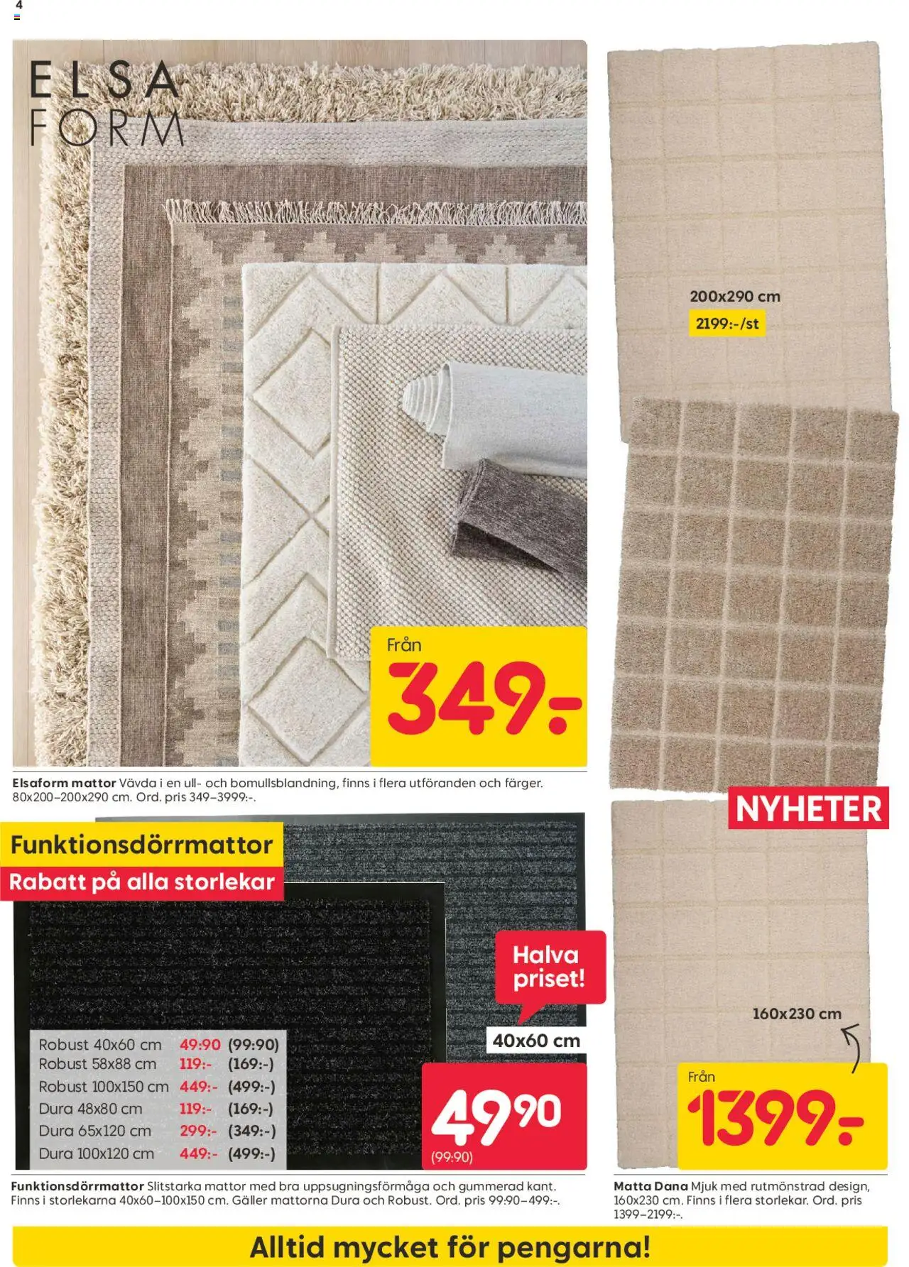 Rusta reklamblad aktuell från 25.08.2025 | Sida: 4 | Produkter: Galler, Matta