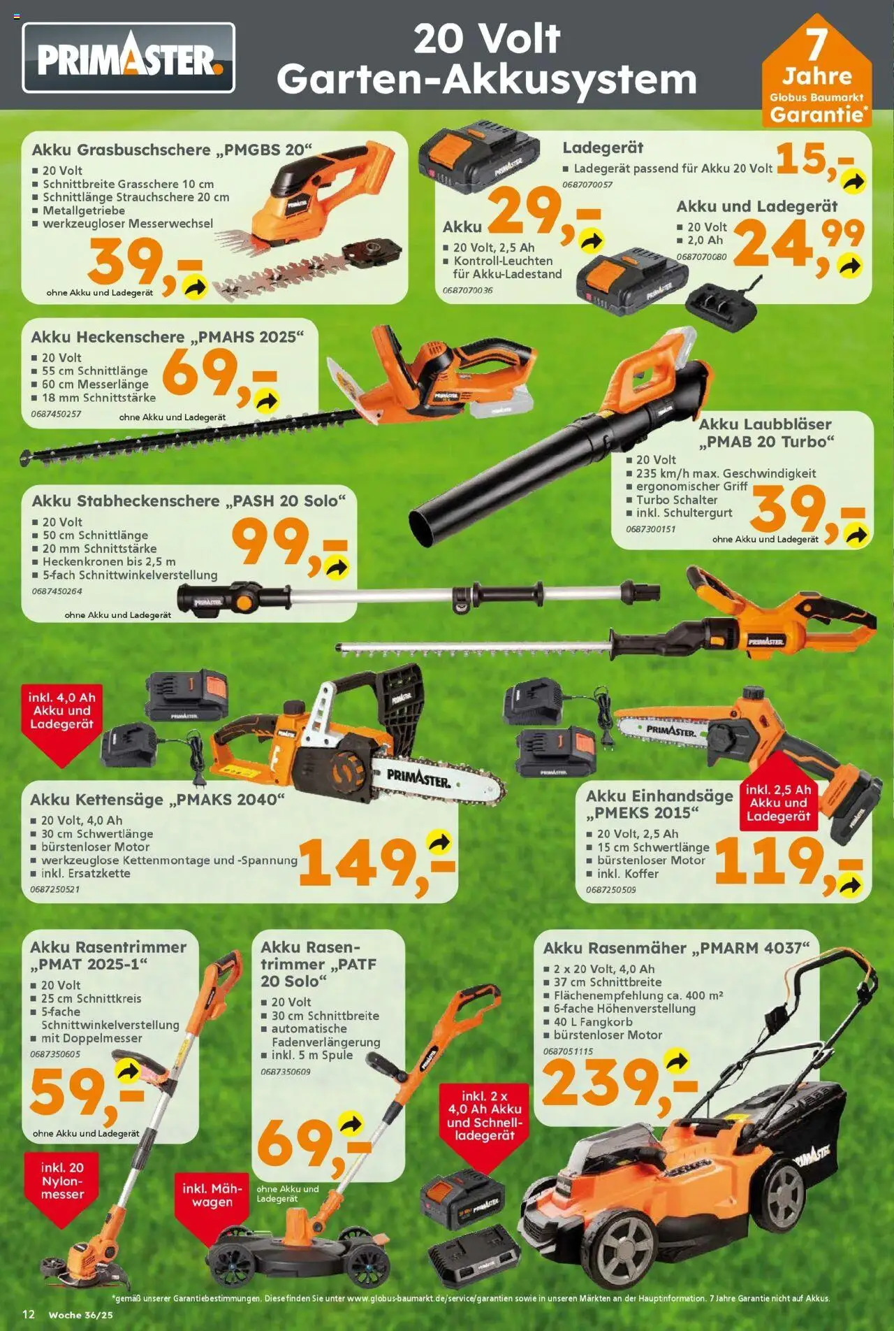 Globus Baumarkt prospekt Königsbrunn	 – gültig ab 31.08.2025 | Seite: 12 | Produkte: Rasenmäher, Koffer, Ladegerät