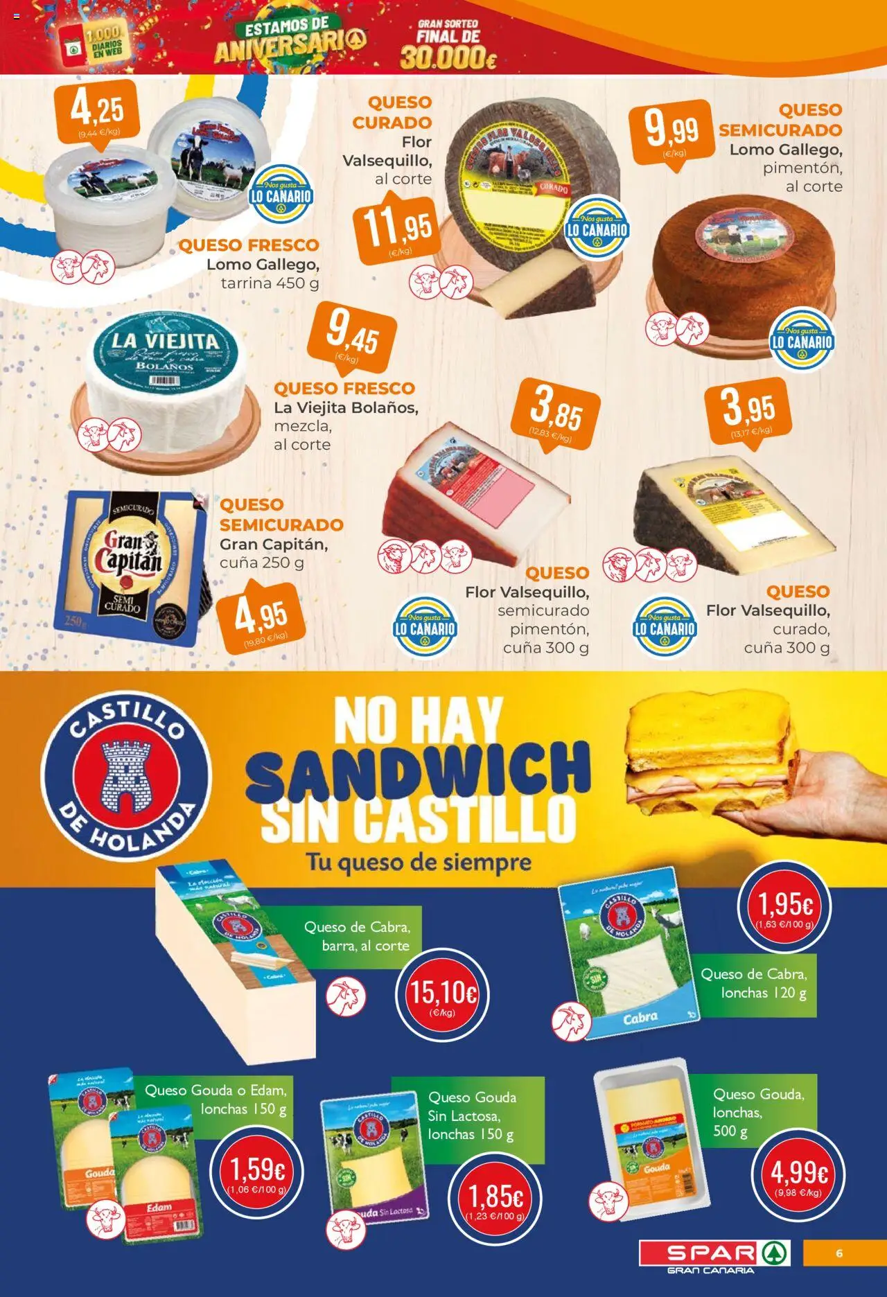 Spar folleto │ válido desde el 03.10.2025 | Página: 6 | Productos: Queso, Queso fresco, Queso Gouda, Cuna