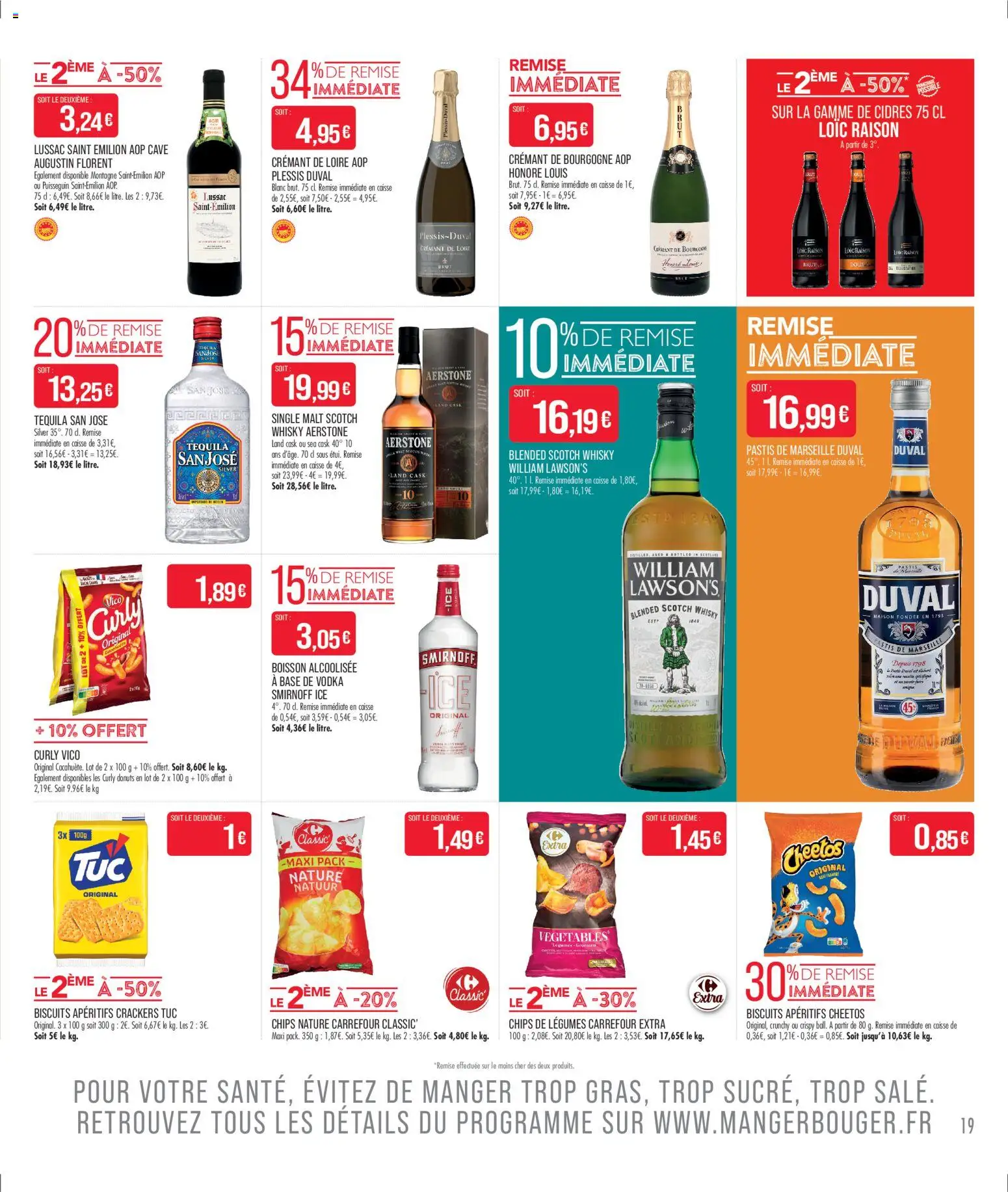 {H1} | Page: 19 | Produits: Crackers, Base, Crémant de bourgogne, Biscuits