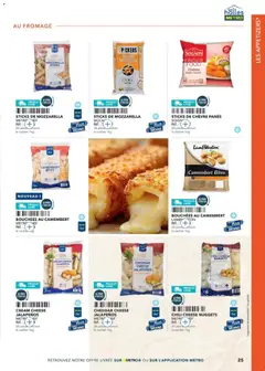 METRO - Prévisualisation de METRO - Restauration rapide valide à partir de 24.04.2025 | Page: 25 | Produits: Fromage, Cheddar, Livre, Camembert