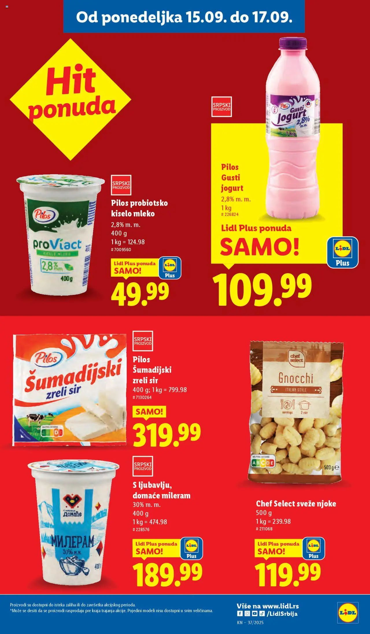 Lidl katalog - važi od 11.09.2025 | Strana: 55 | Proizvode: Kiselo mleko, Njoke, Sir, Jogurt