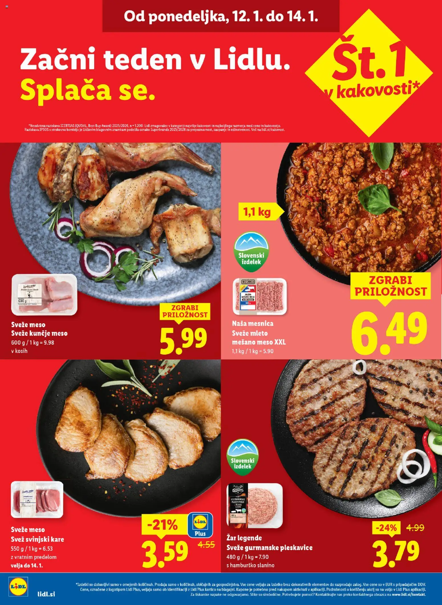 Novi Lidl katalog ponudbe – veljaven od 08.01.2026 | Stran: 30 | Izdelki: Zar, Pleskavice