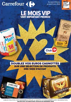 Carrefour - Prévisualisation de Carrefour Le mois vip, des promos très importantes valide à partir de 24.02.2026