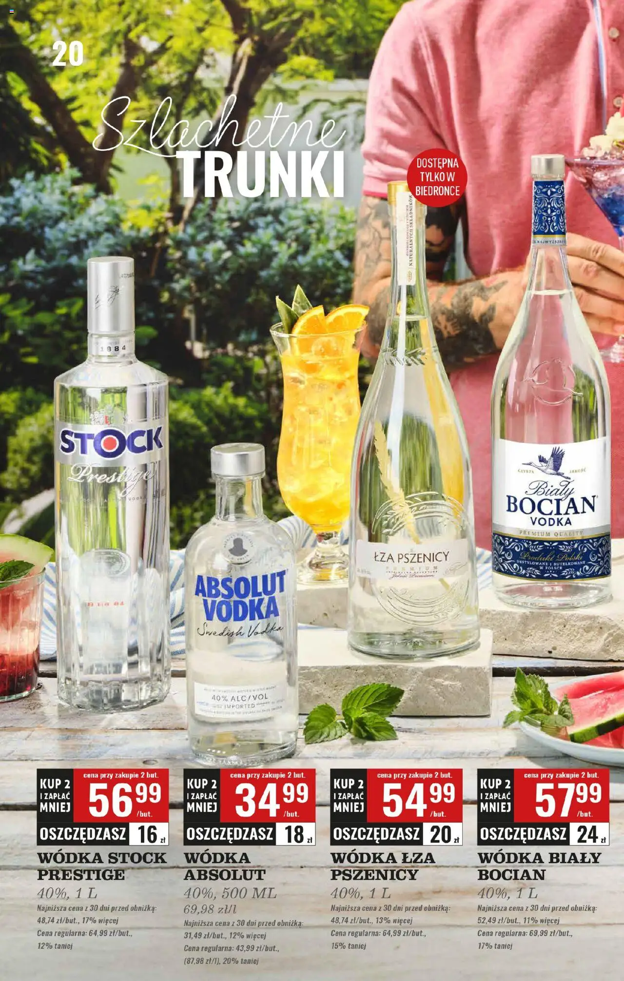 Biedronka gazetka - Czas na toast od 28.07.2025 | Strona: 22 | Produkty: Wódka Absolut, Wódka Stock, Vodka, Wódka