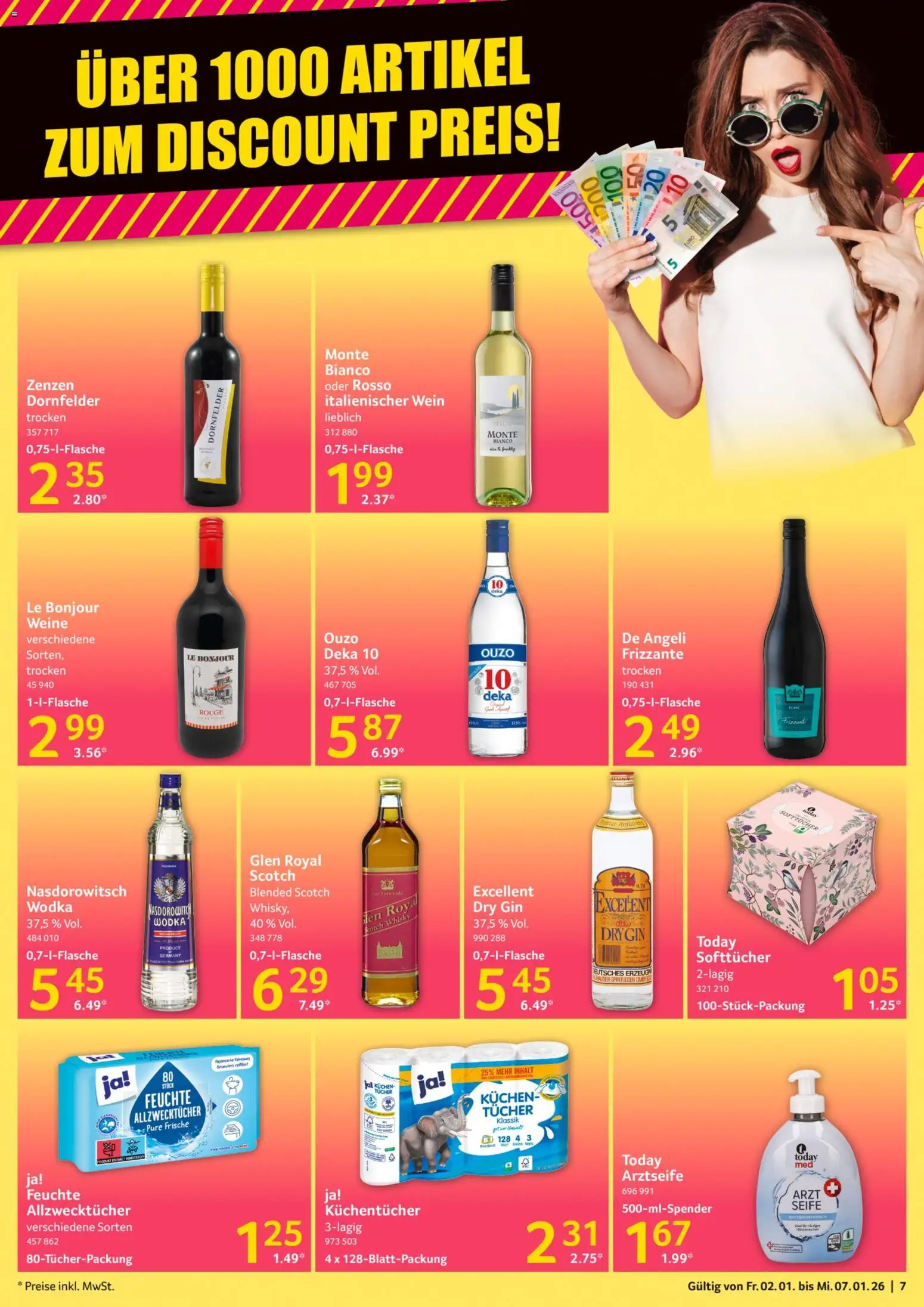 Selgros Prospekt 	 – gültig ab 02.01.2025 | Seite: 7 | Produkte: Whisky, Rouge, Wein, Gin