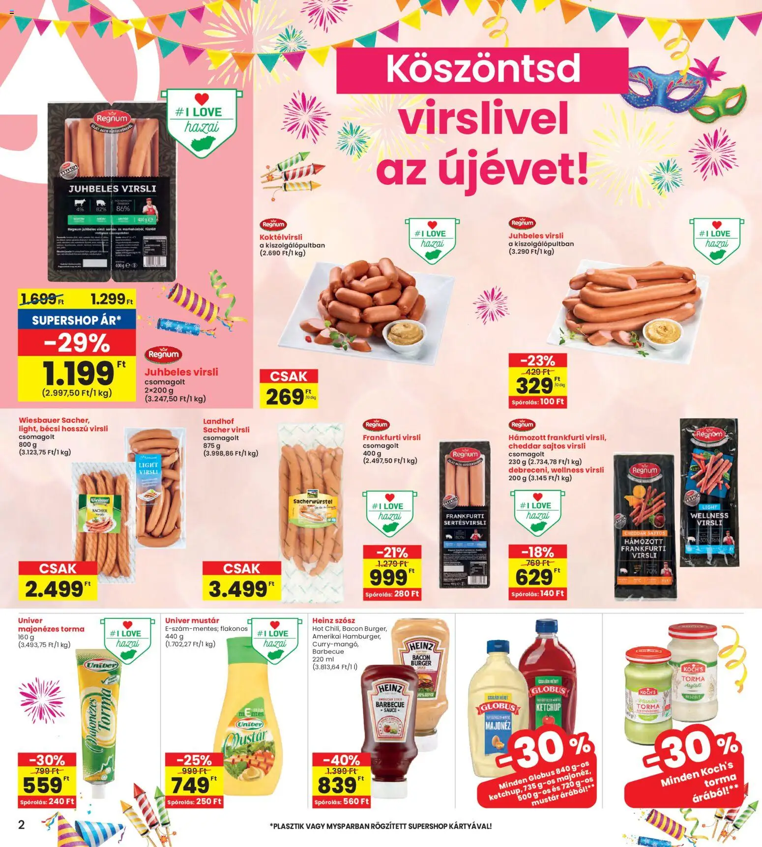 Interspar akciós ujság - amely érvényes a következő dátumtól: 23.12.2025 | Oldal: 2 | Termékek: Ketchup, Mustár, Majonéz, Szósz