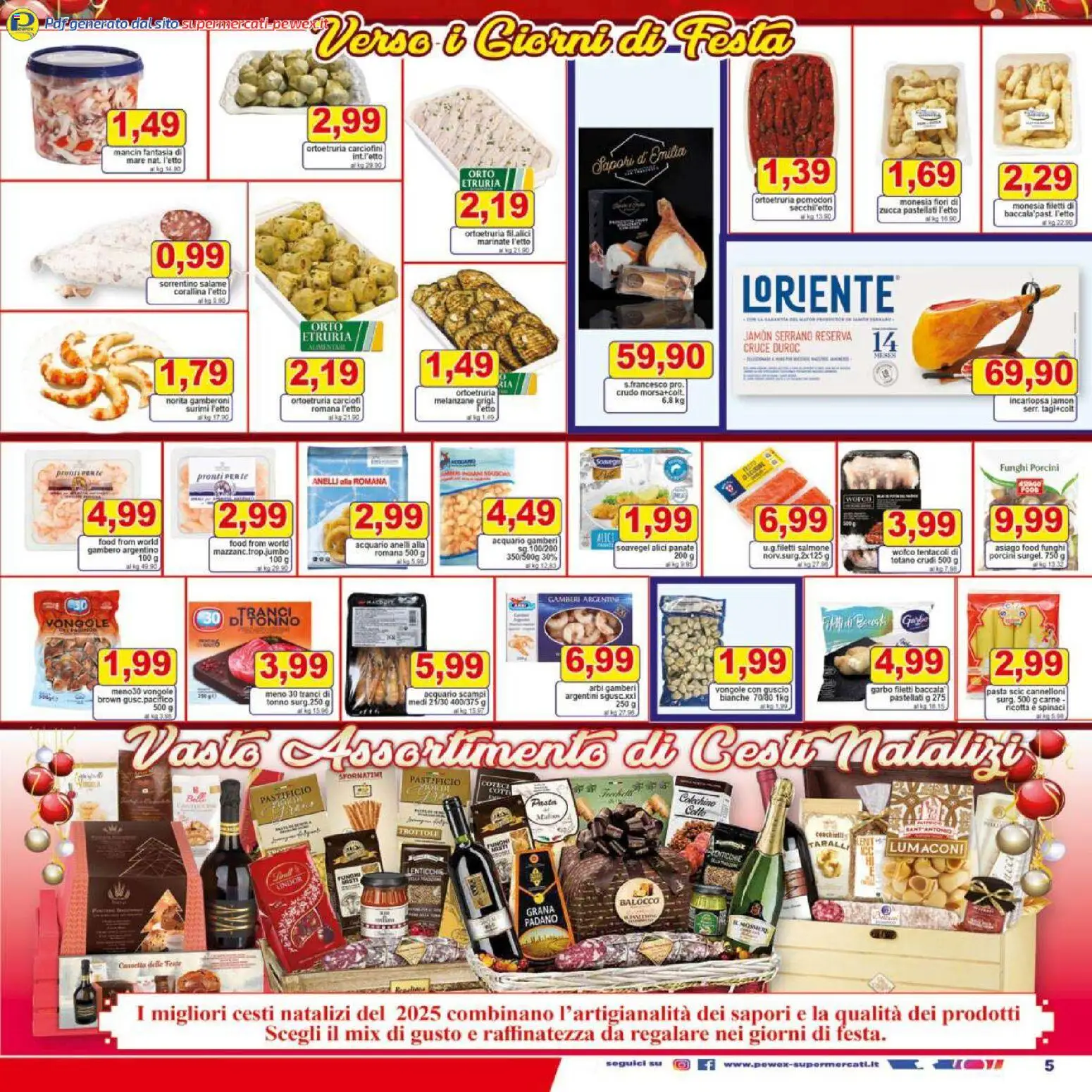 Volantino Pewex del 16.12.2025 | Pagina: 5 | Prodotti: Lenticchie, Pomodori, Funghi, Taralli