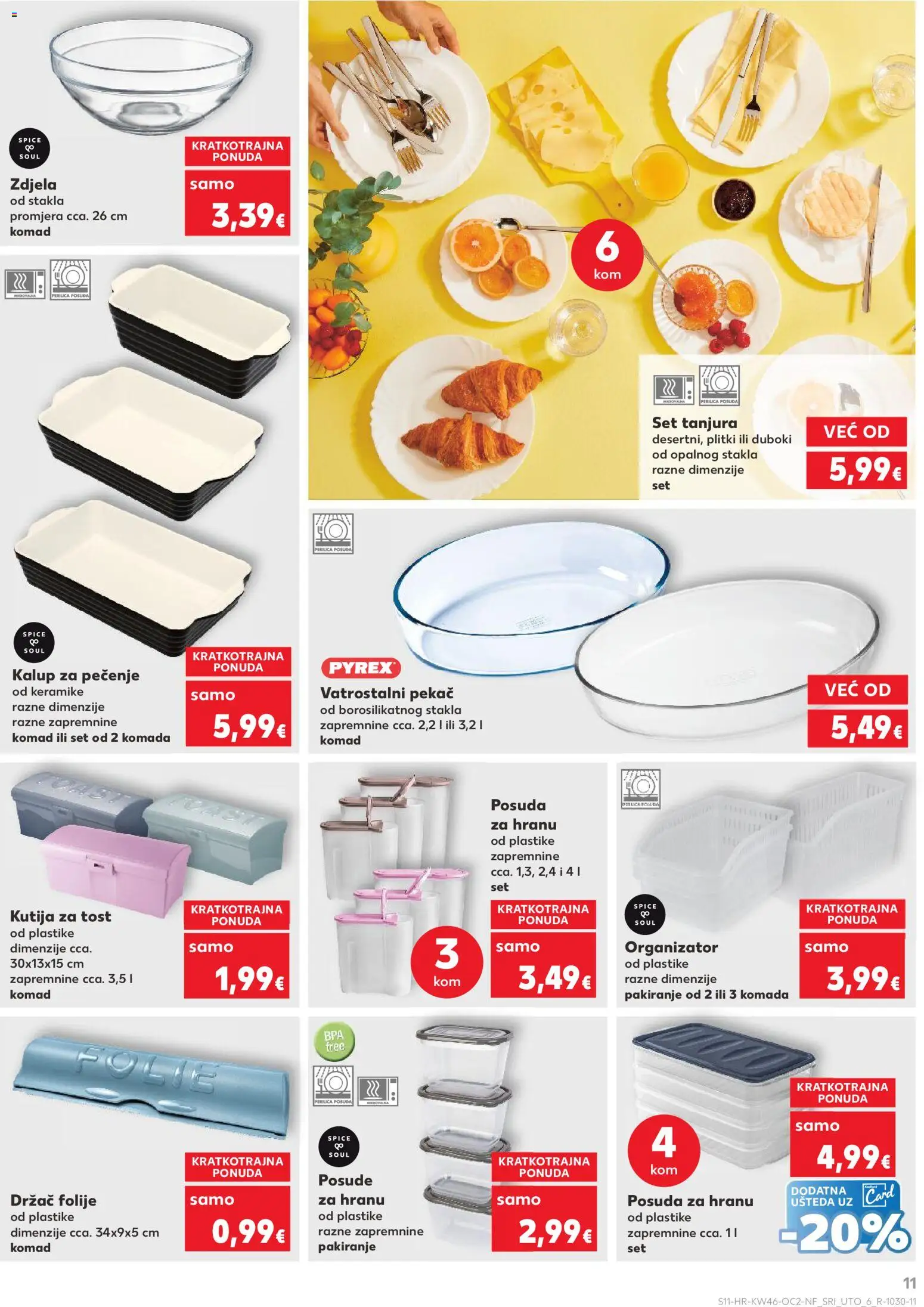 Kaufland katalog | vrijedi od 12.11.2025 | Stranica: 11 | Proizvodi: Set tanjura, Kutija, Toast, Zdjela