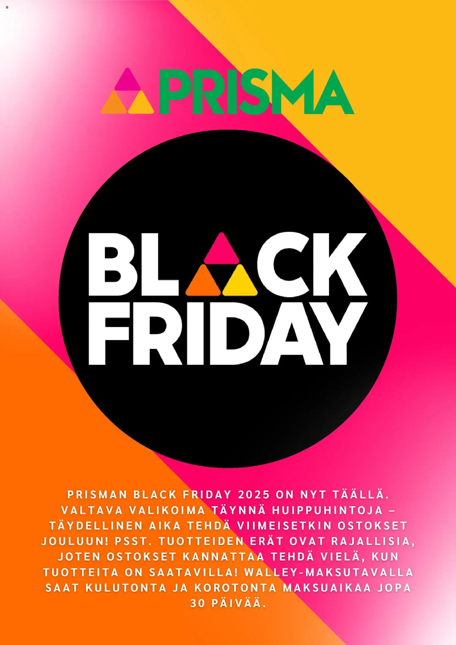 Prisma - Black Friday – voimassa 26.11.2025 alkaen | Sivu: 1
