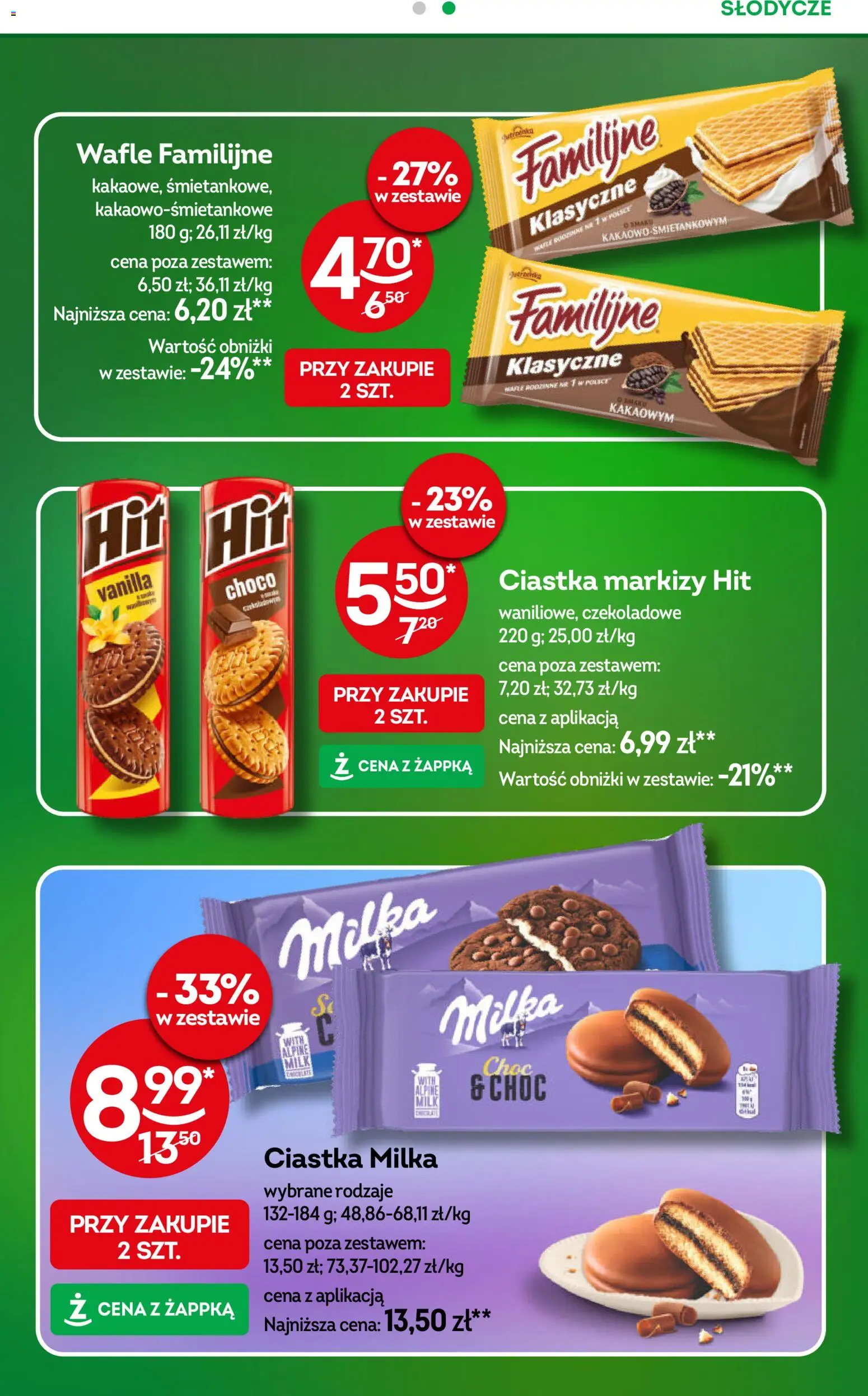 Żabka Gazetka od 25.02.2026 | Strona: 28 | Produkty: Słodycze, Wafle, Milka, Ciastka