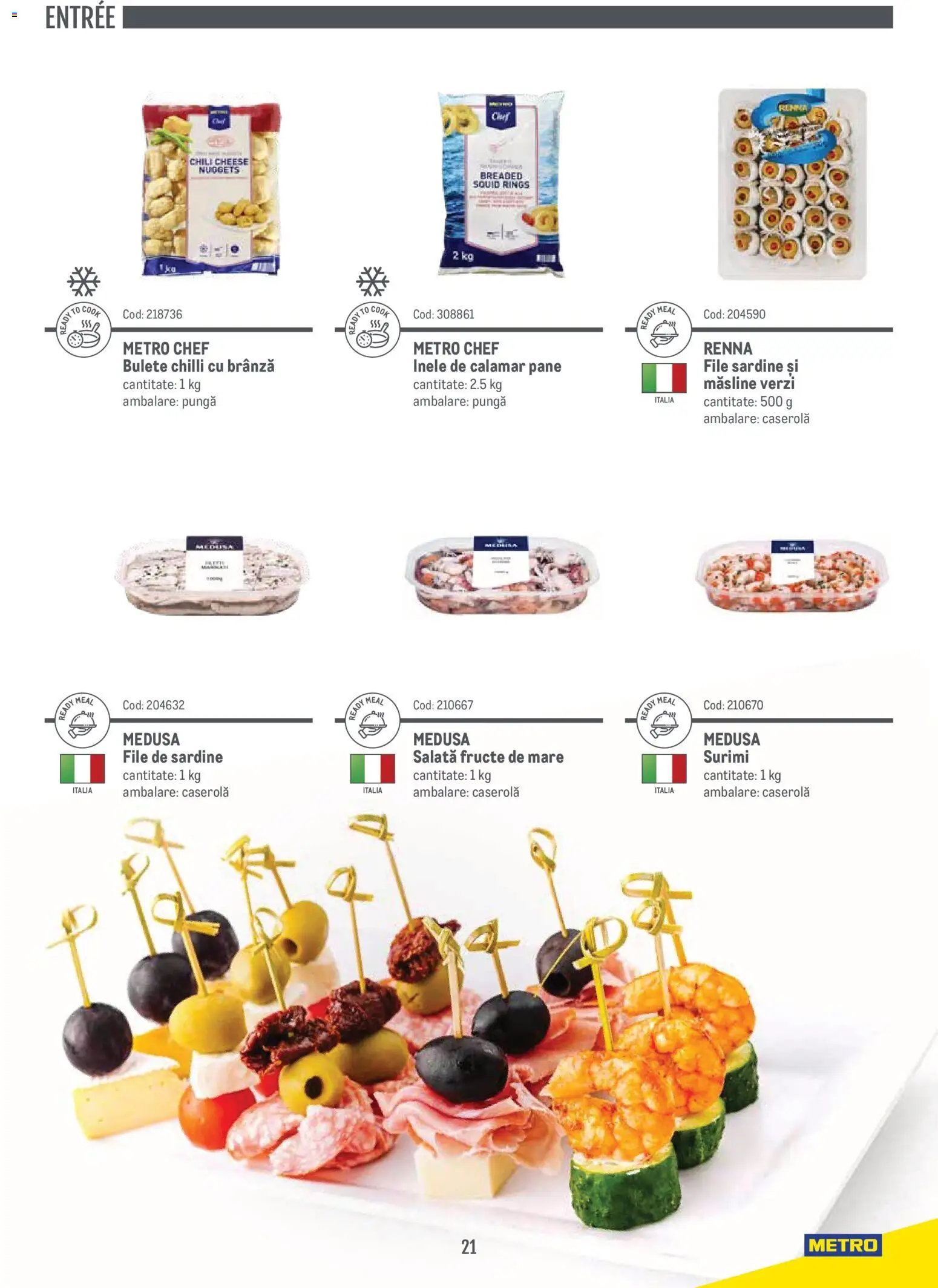 Noul catalog Metro – valabil de la 14.11.2024 | Pagină: 21 | Produse: Pungă, Brânză, Salată, Fructe De Mare